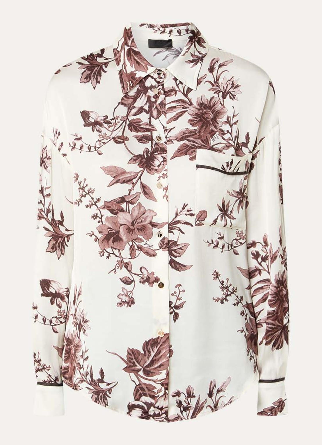 Liu Jo Blouse met bloemenprint - voorkant 3 creme