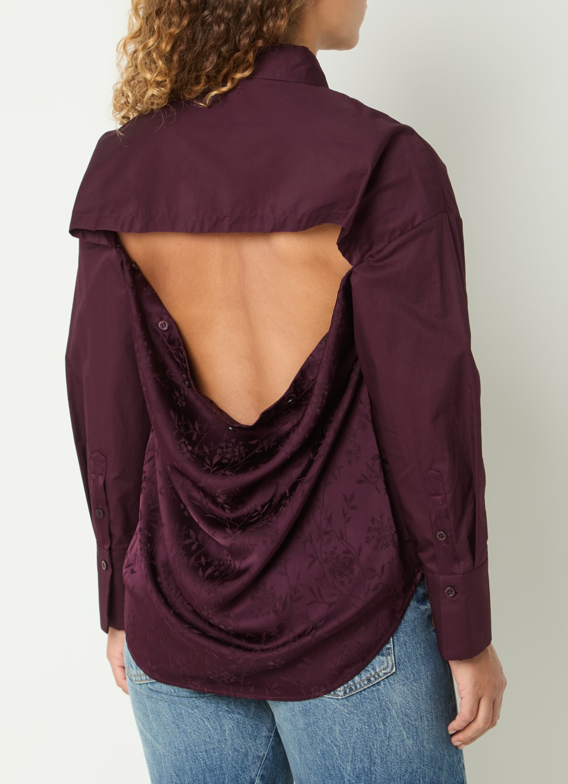 Liu Jo Blouse met cut out detail - detail 3 aubergine