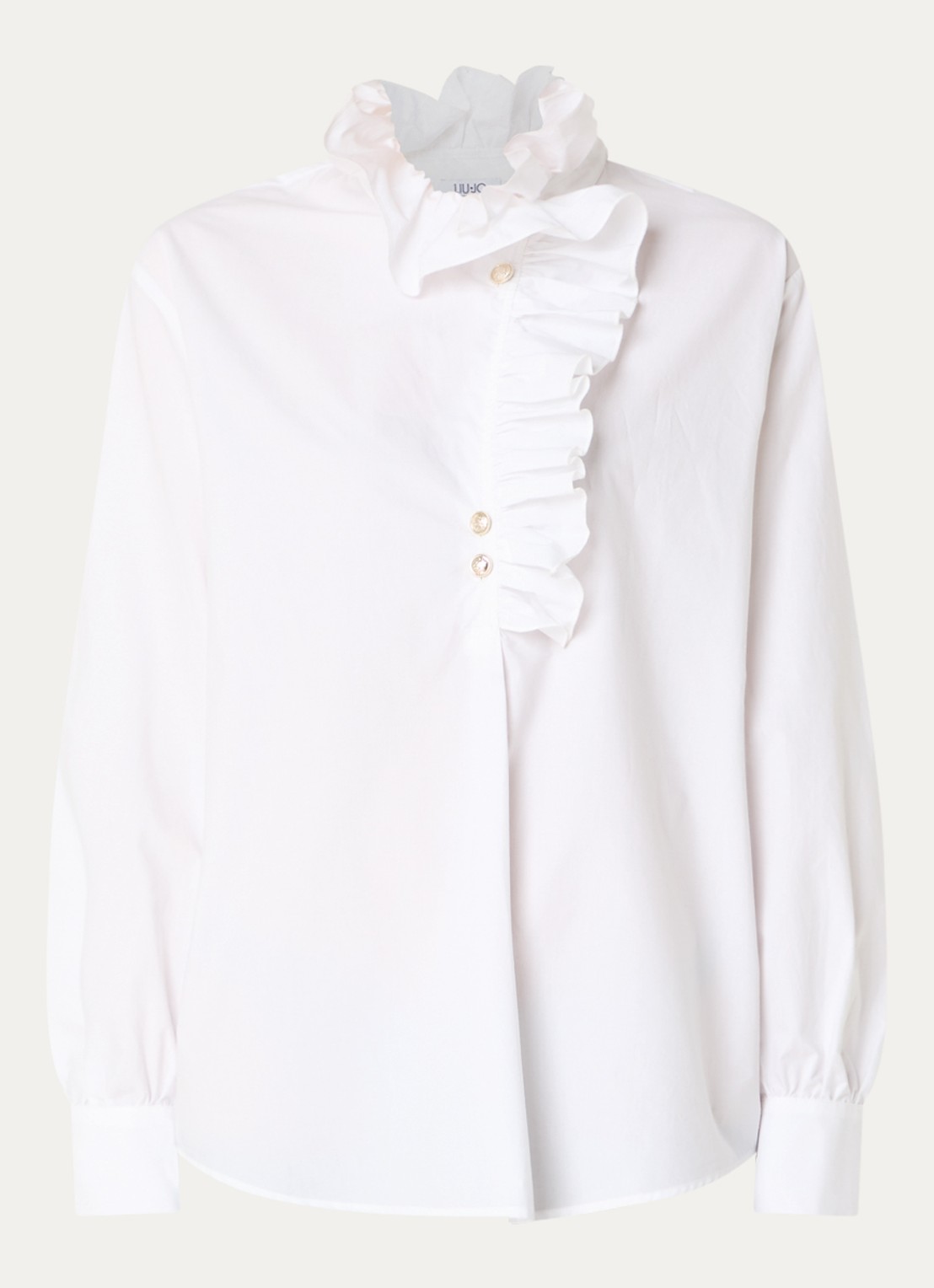Liu Jo Blouse met opstaande kraag - voorkant wit