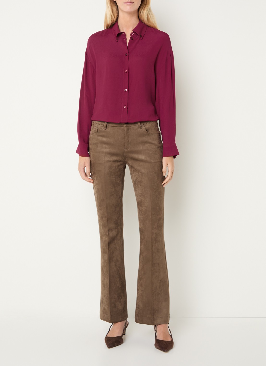 Liu Jo Blouse met sjaalkraag - voorkant 3 rood