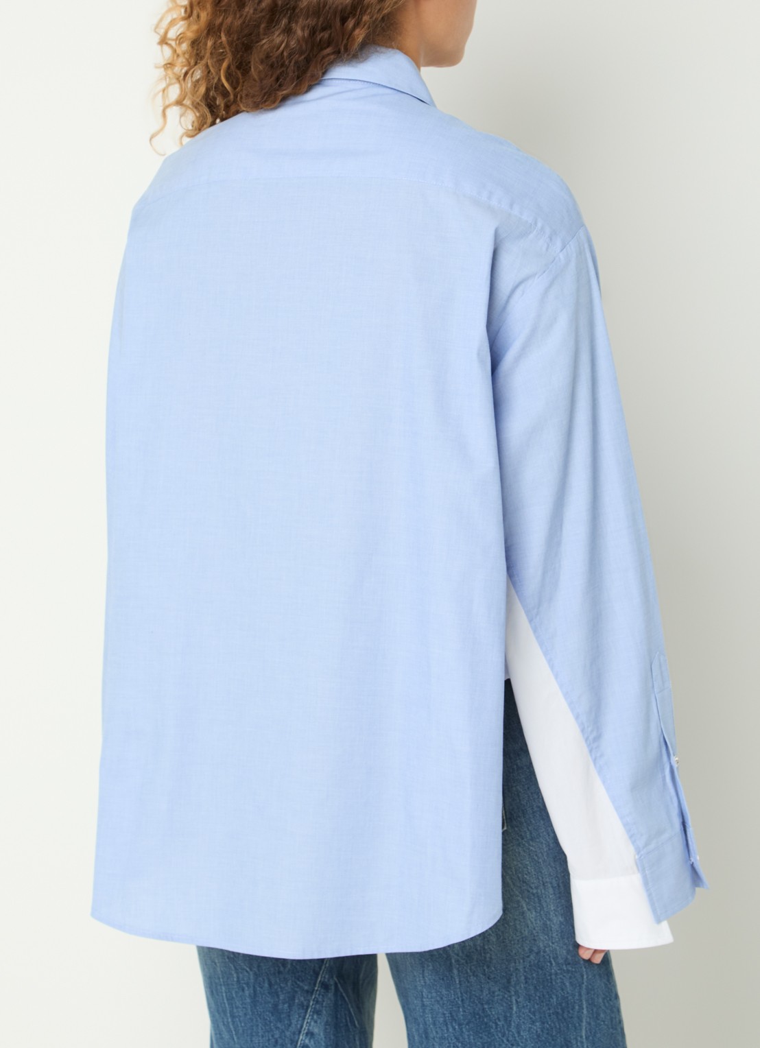 Liu Jo Blouse met split - achterkant staalblauw