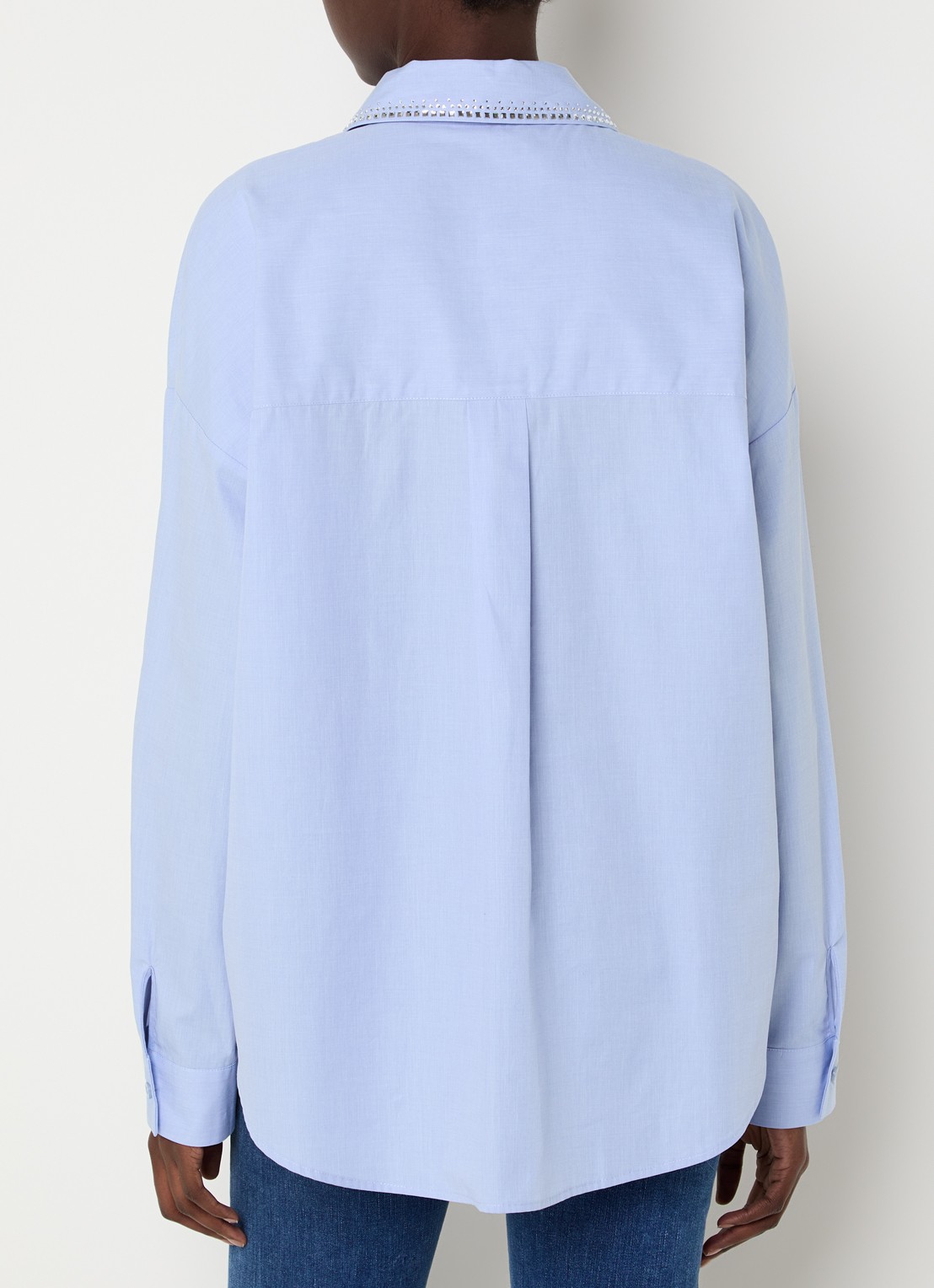 Liu Jo Blouse met strass - achterkant 3 lichtblauw