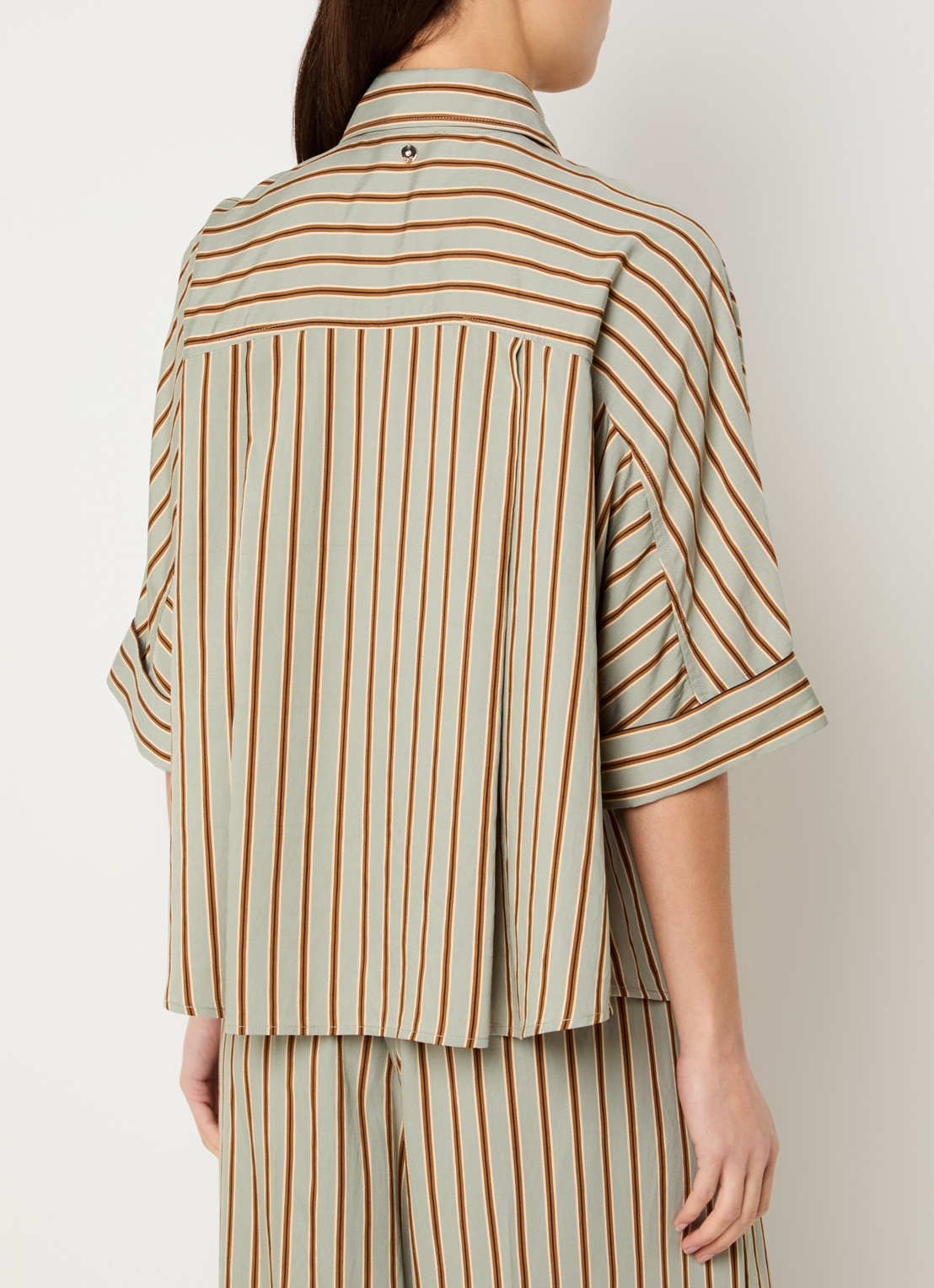 Liu Jo Blouse met streepprint - achterkant lindegroen