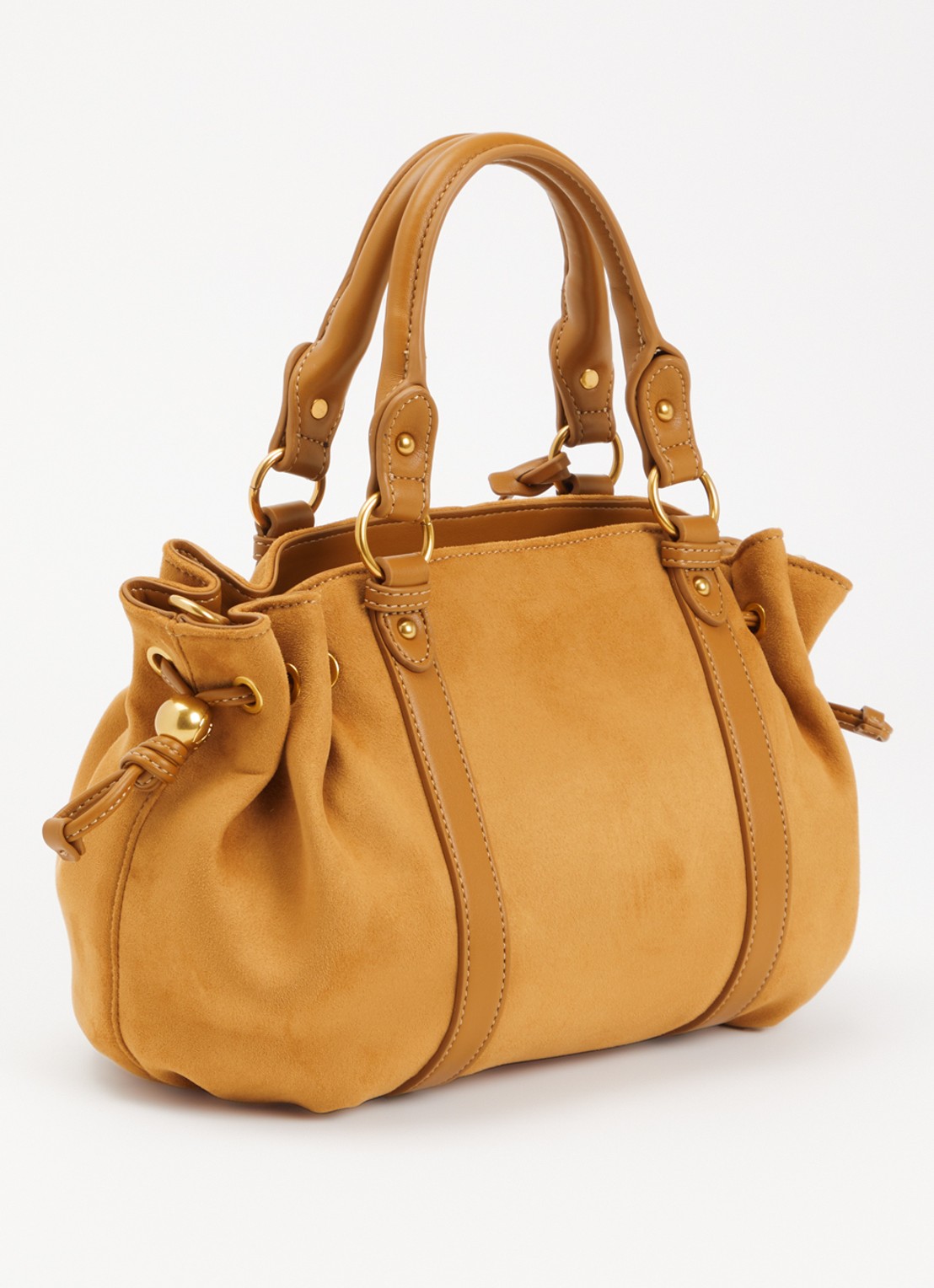 Liu Jo Boston handtas met afneembare schouderriem - achterkant camel