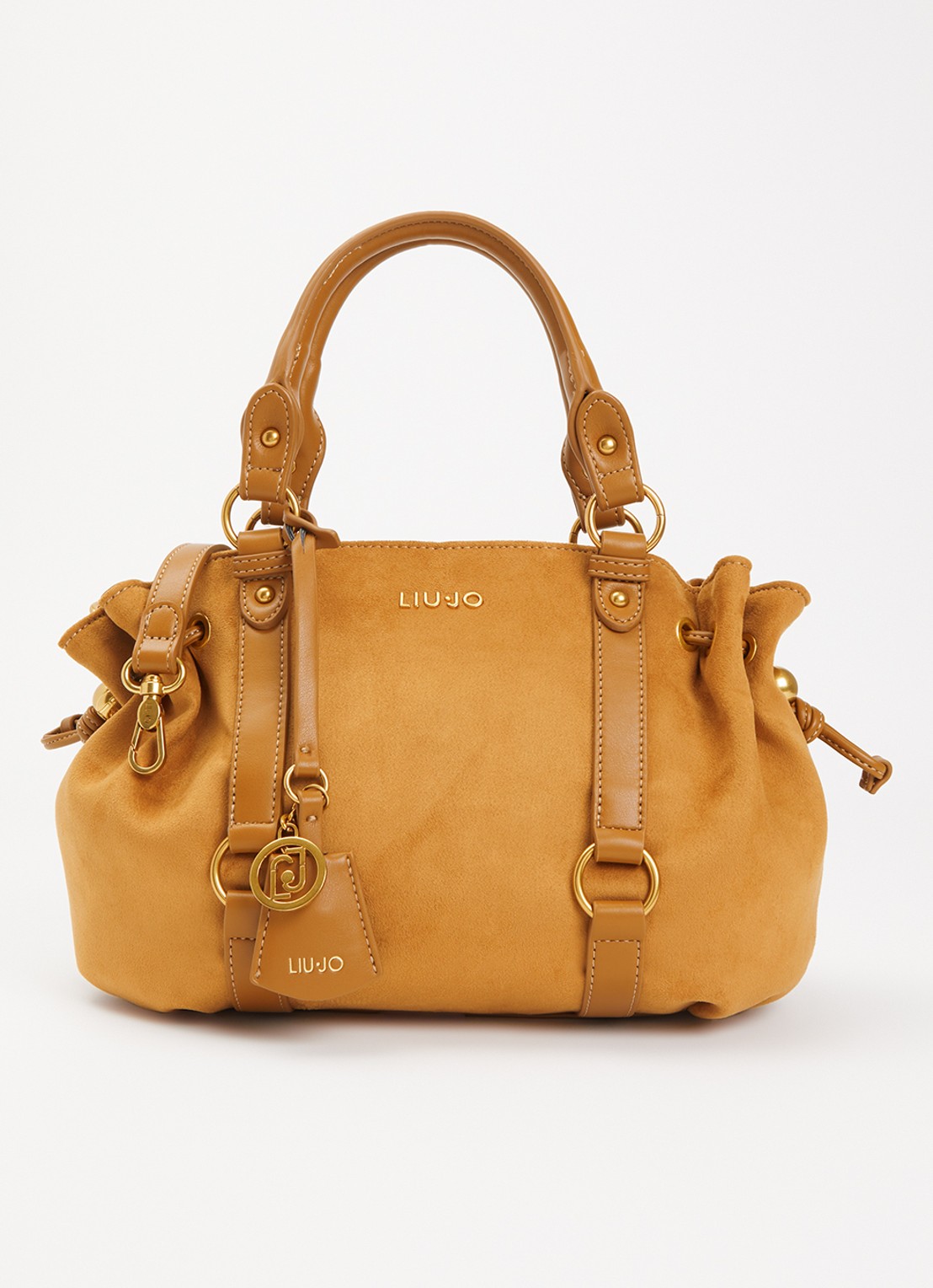 Liu Jo Boston handtas met afneembare schouderriem - voorkant 5 camel