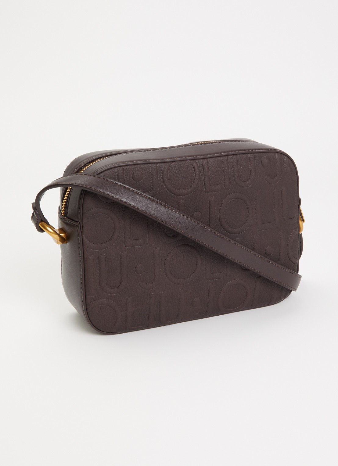 Liu Jo Crossbody tas met logoprint  - achterkant donkerbruin