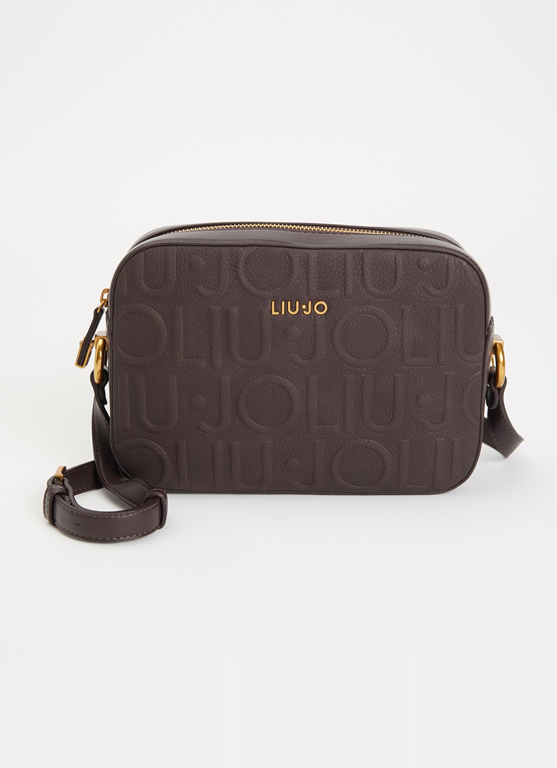 Liu Jo Crossbody tas met logoprint  - voorkant 5 donkerbruin