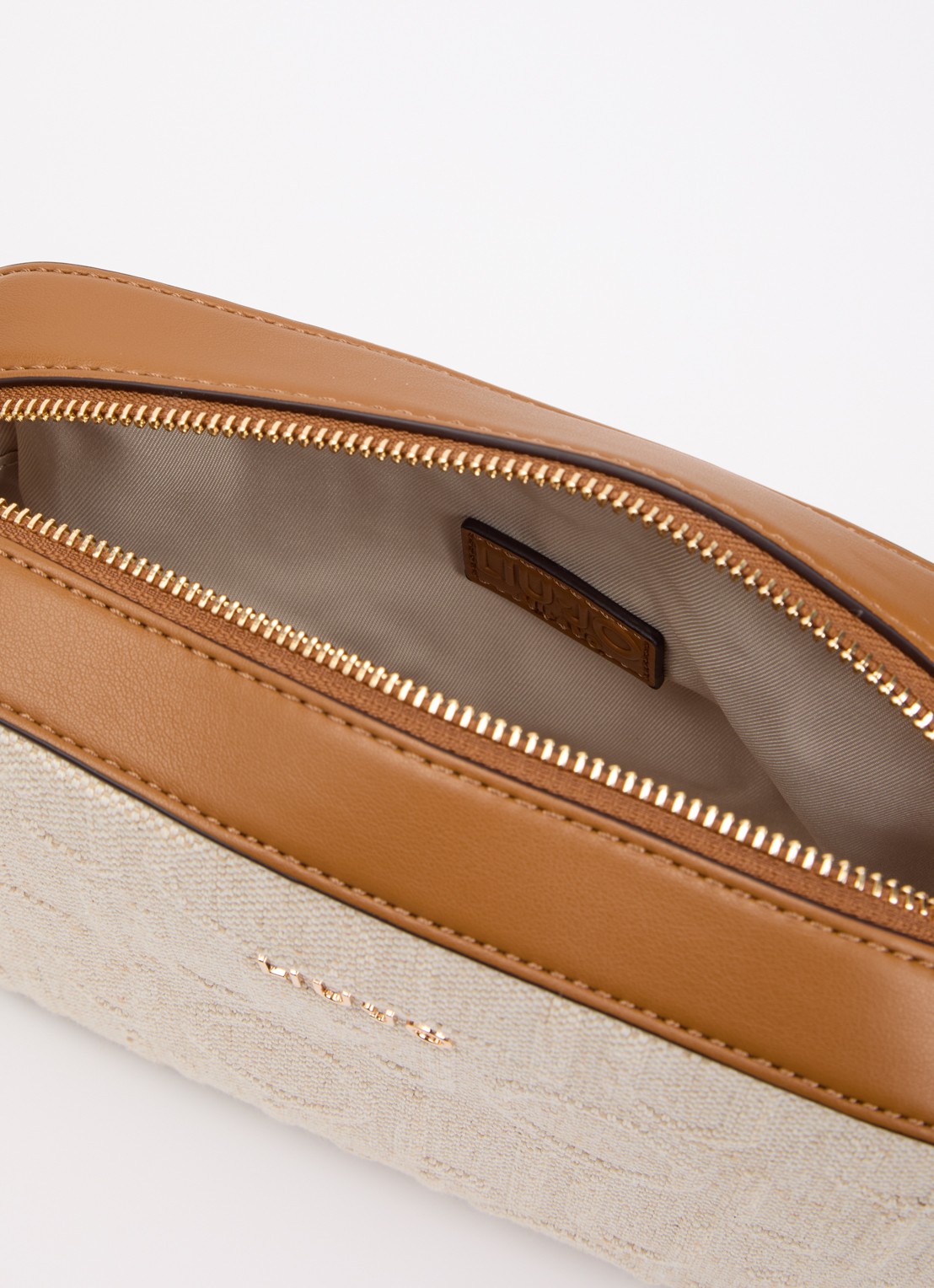 Liu Jo Crossbodytas met 3D logoprint en verstelbare schouderriem   - detail 3 beige