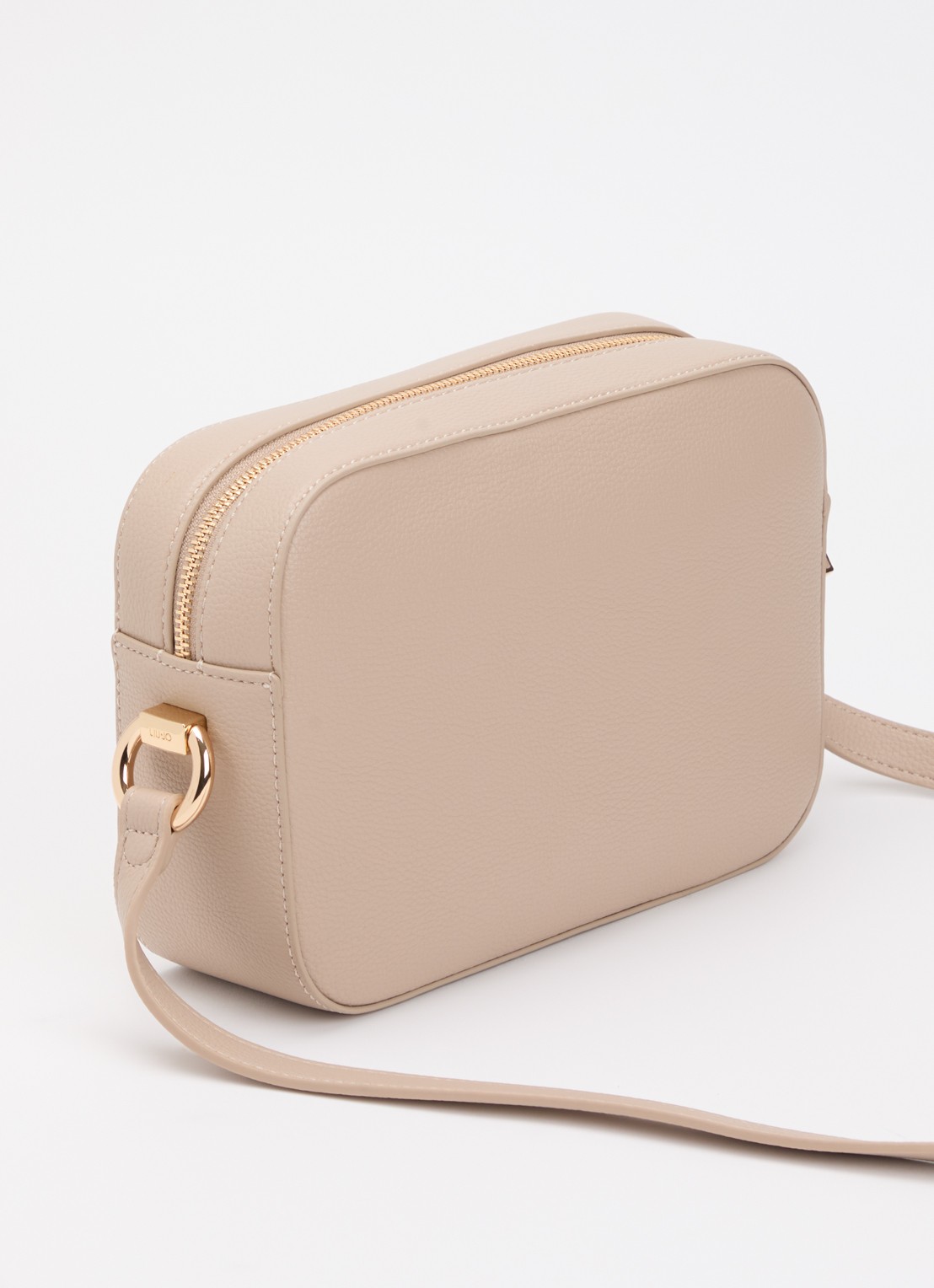 Liu Jo Crossbodytas met logo en verstelbare schouderriem  - achterkant creme