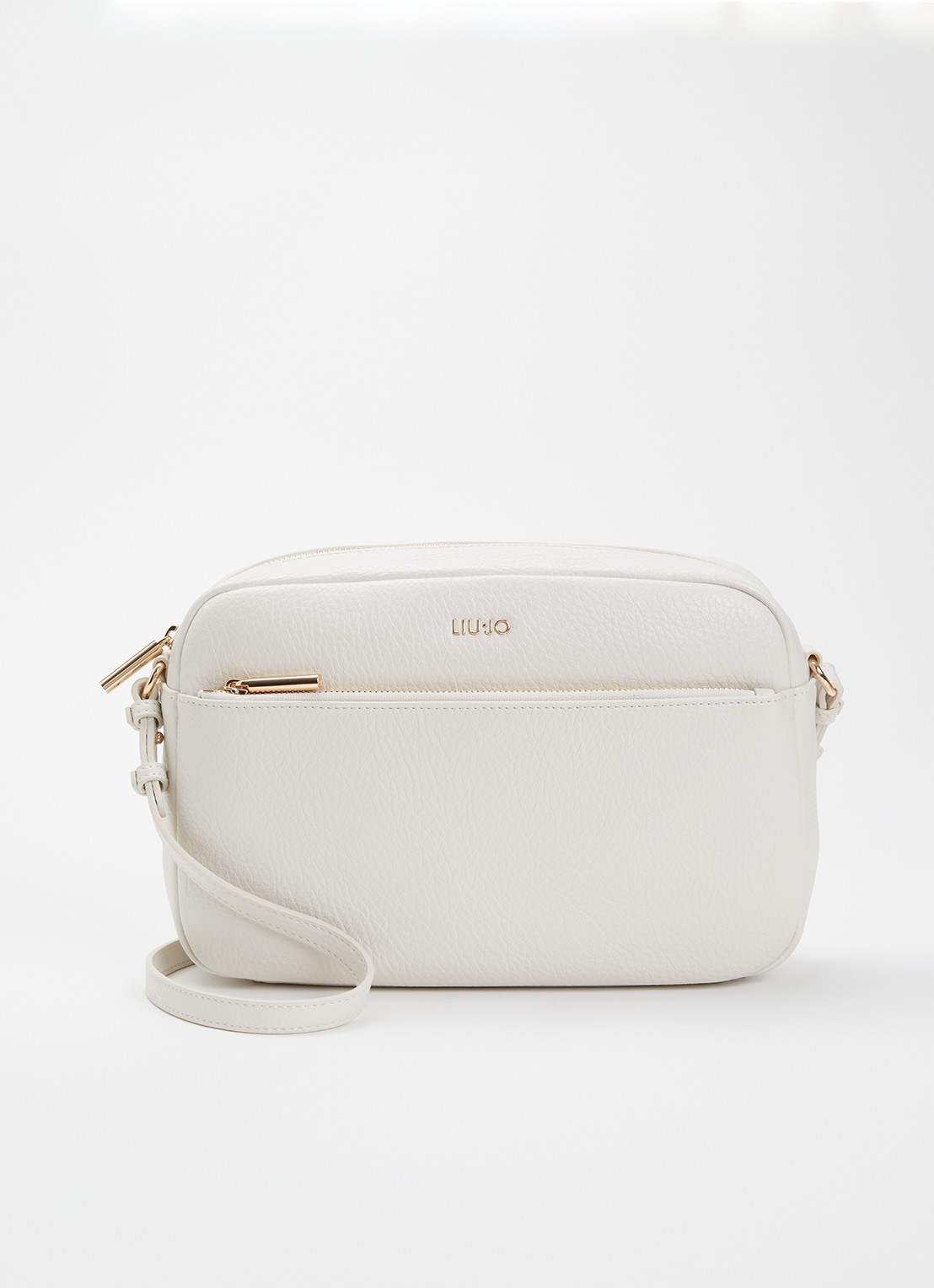 Liu Jo Crossbodytas met logo - voorkant 2 creme