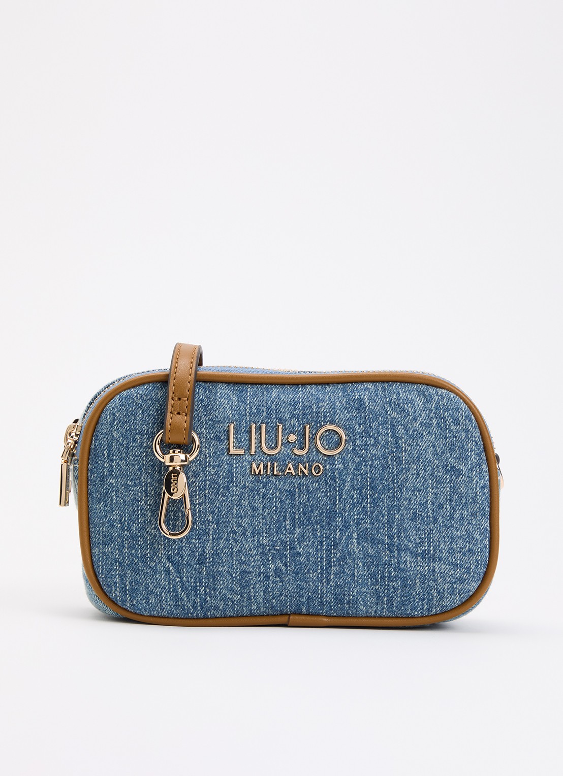 Liu Jo Crossbodytas van denim met afneembare schouderriem - voorkant jeans