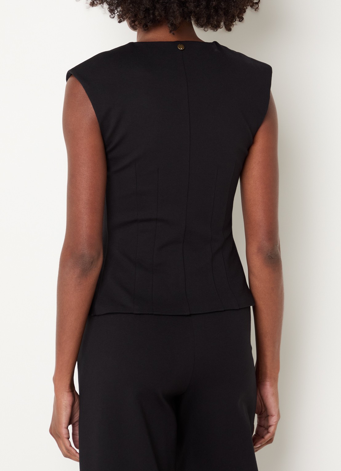Liu Jo Fittato gilet met V-hals - achterkant 2 zwart