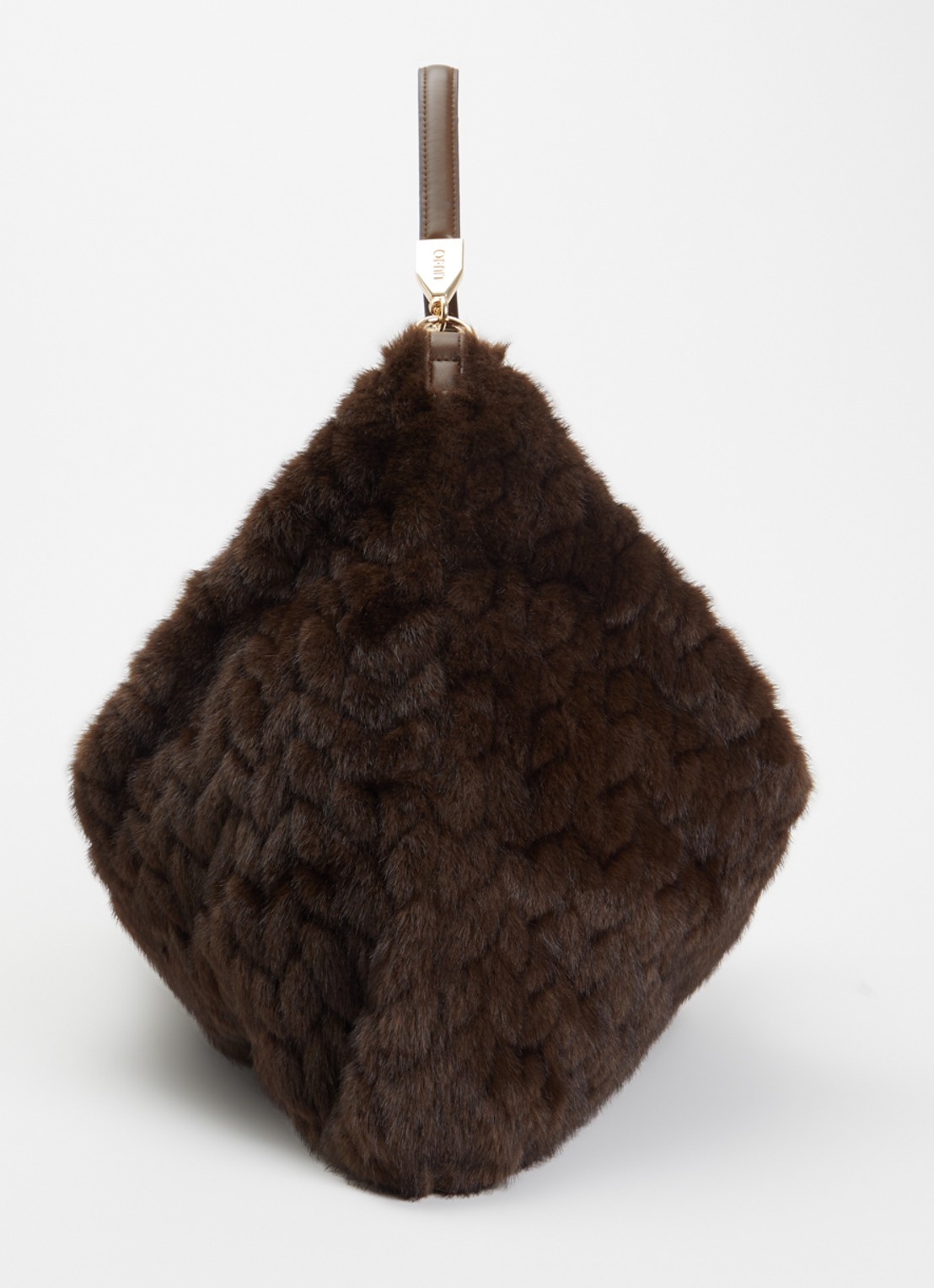 Liu Jo Foulard Hobo schoudertas van imitatiebont met details van leer  - detail 2 donkerbruin