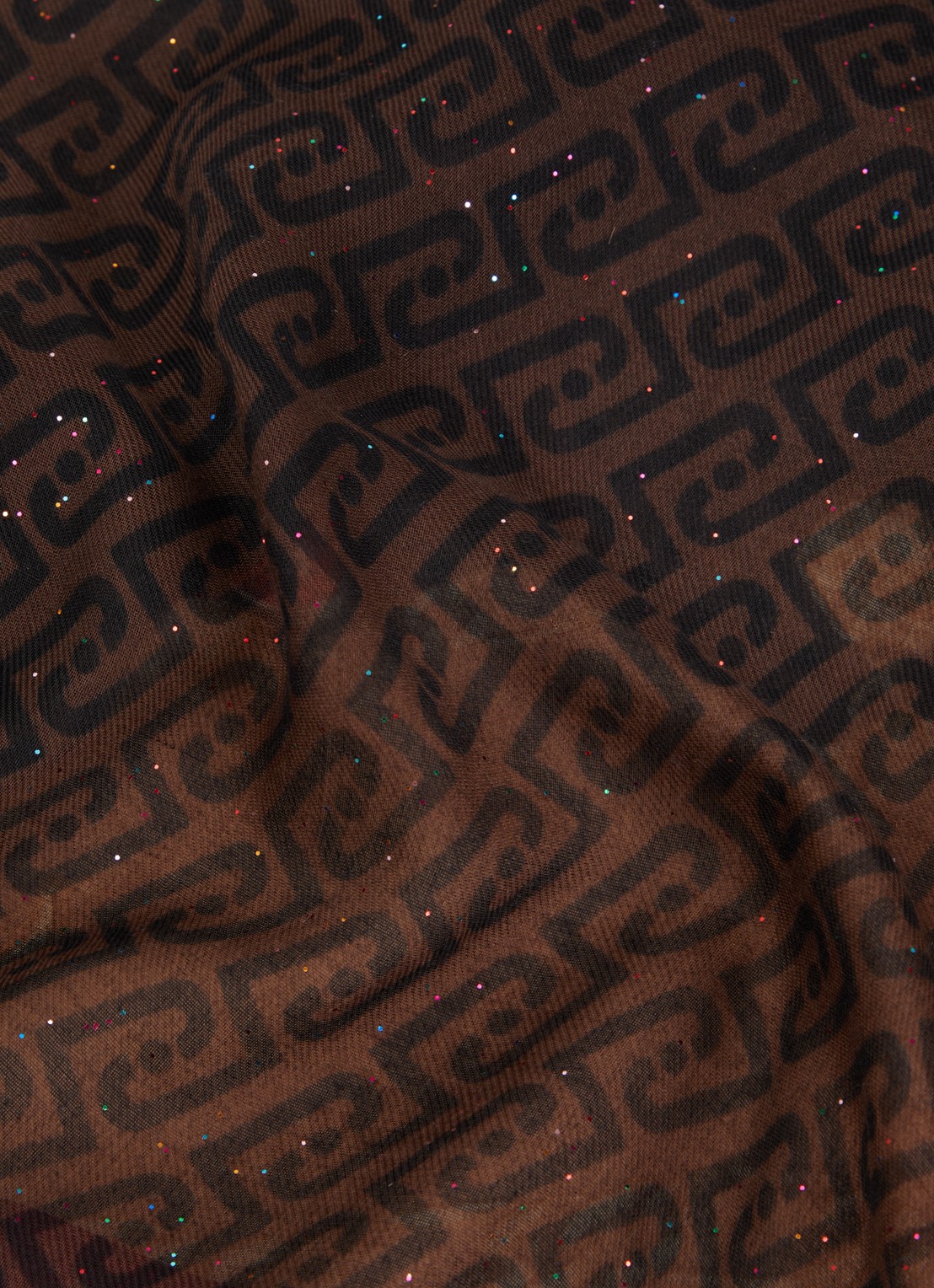 Liu Jo Foulard sjaal met logoprint en glitter  - detail 2 kersenrood