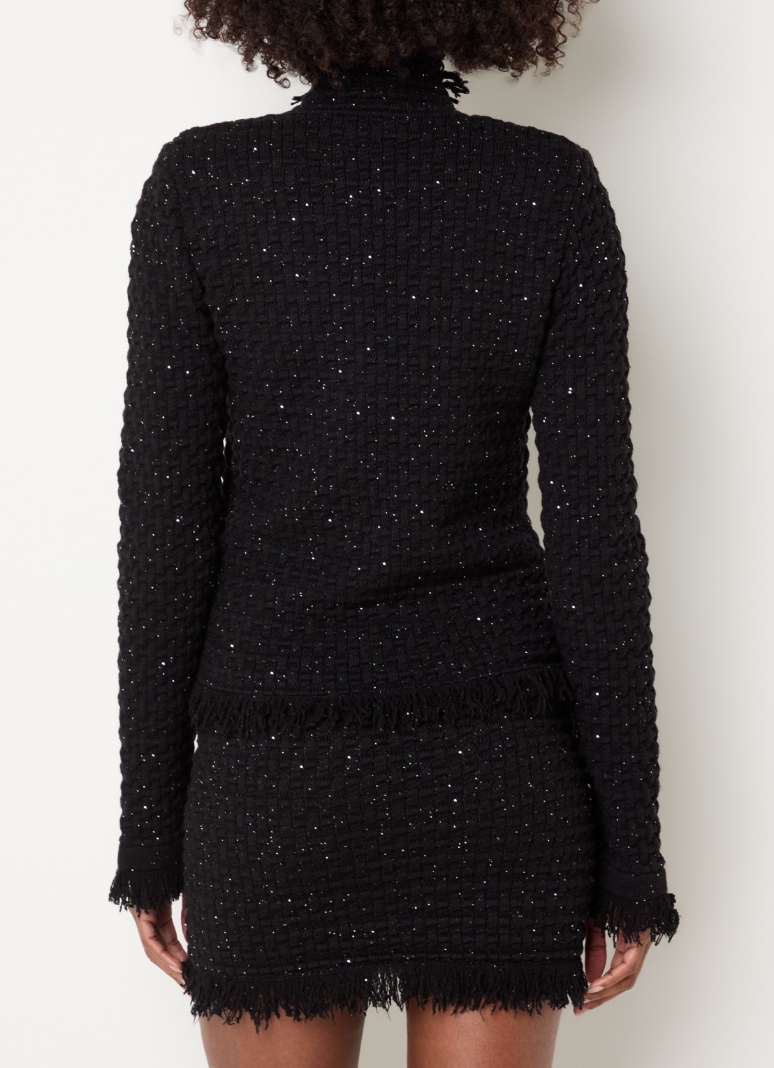 Liu Jo Giacca jack met tweed-look - achterkant 4 zwart