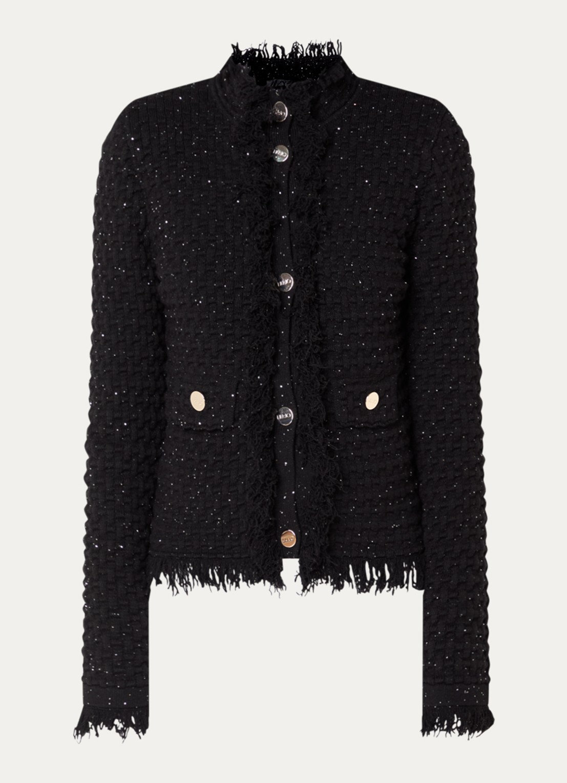 Liu Jo Giacca jack met tweed-look - voorkant zwart
