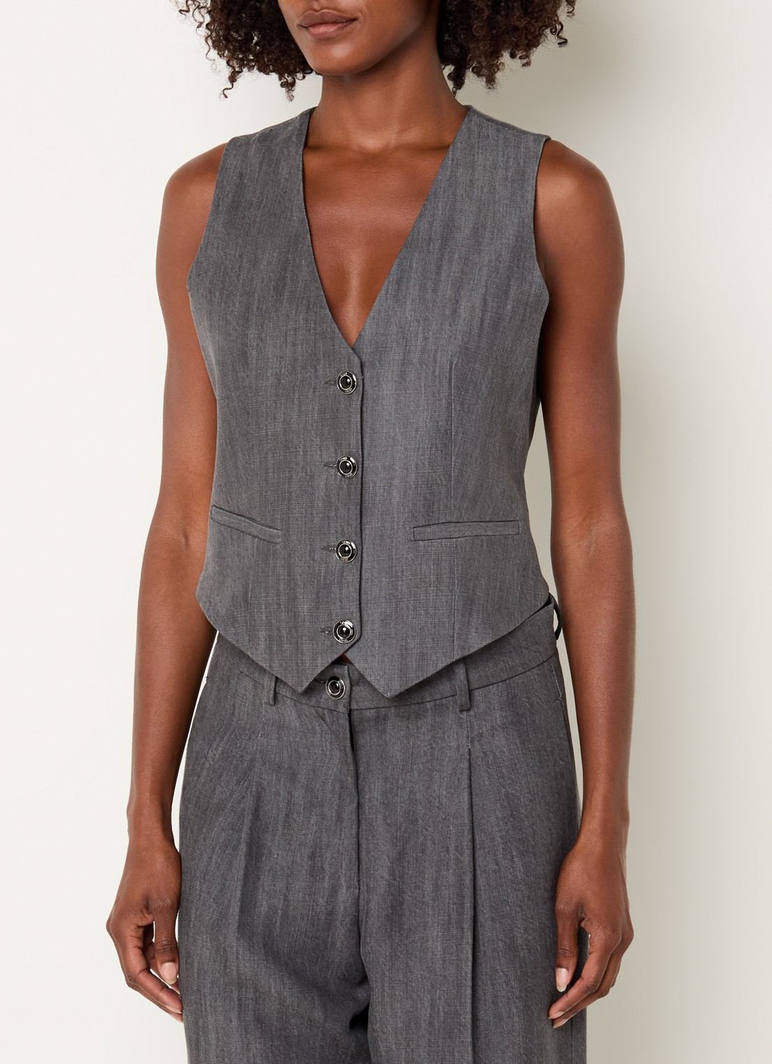 Liu Jo Gilet   - detail donkergrijs