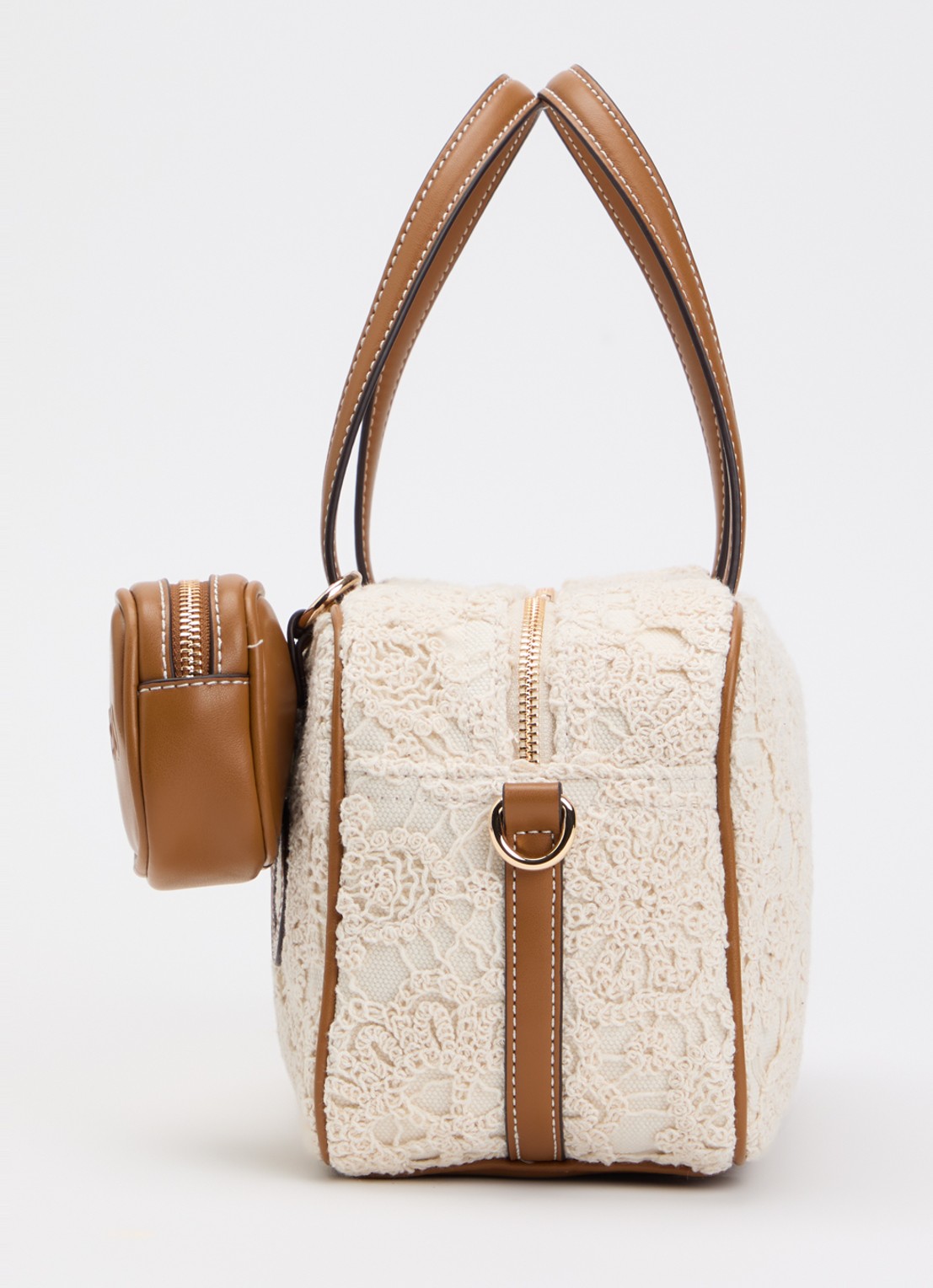 Liu Jo Handtas met logo en afneembare schouderriem - detail 2 creme