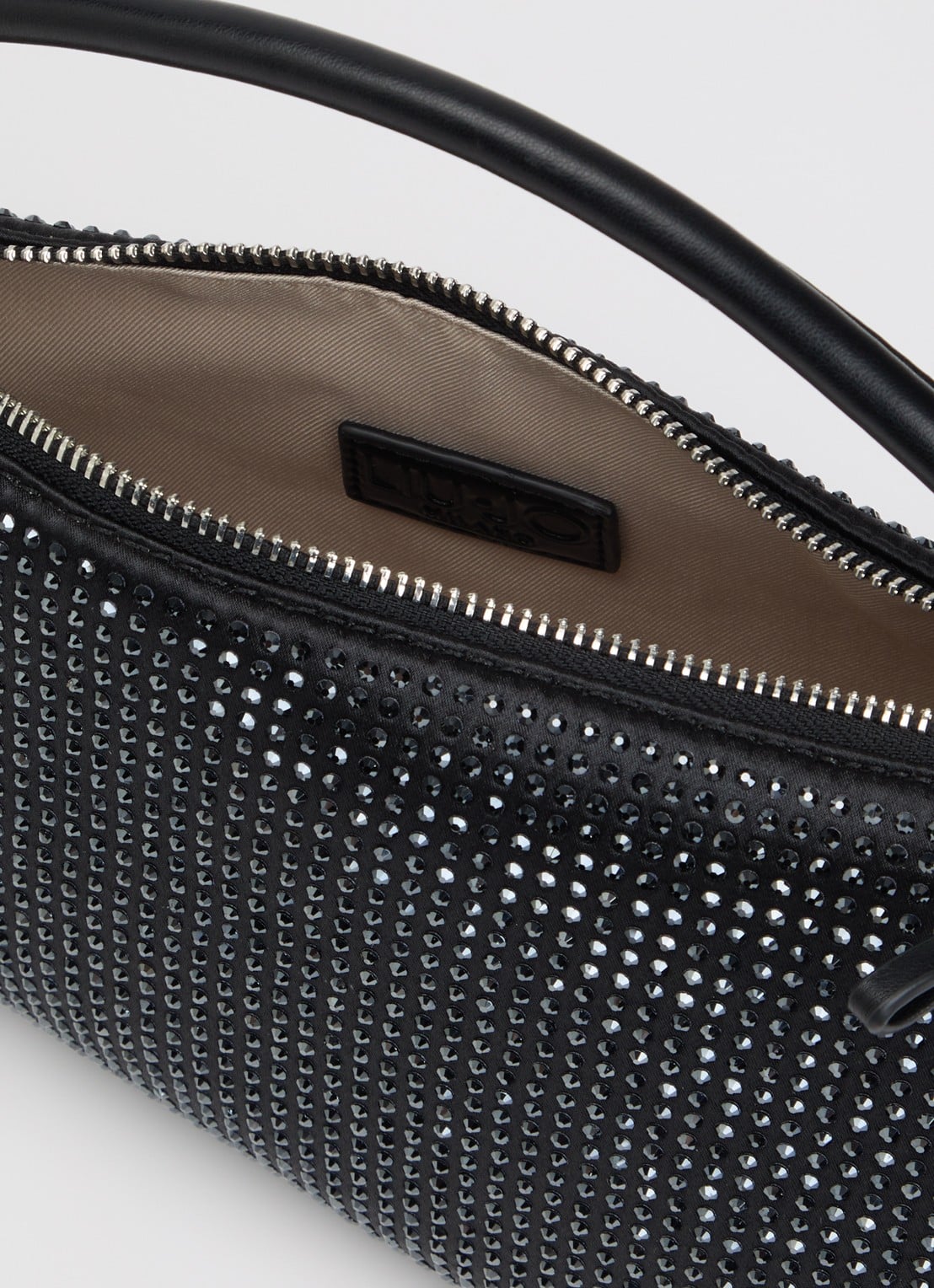 Liu Jo Handtas met strass en afneembare schouderriem - detail zwart