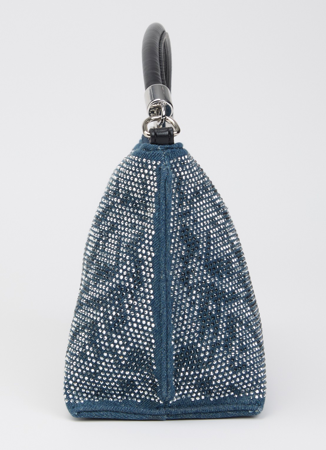 Liu Jo Handtas van denim met strass en afneembare schouderriem - detail 3 indigo