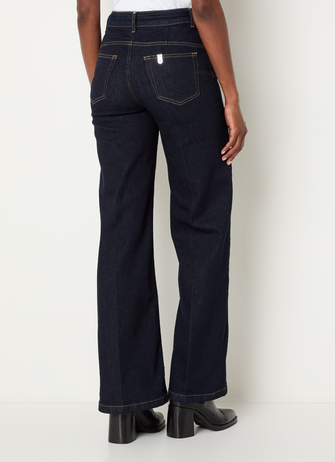 Liu Jo High waist flared fit jeans met gekleurde wassing - achterkant 5 wit