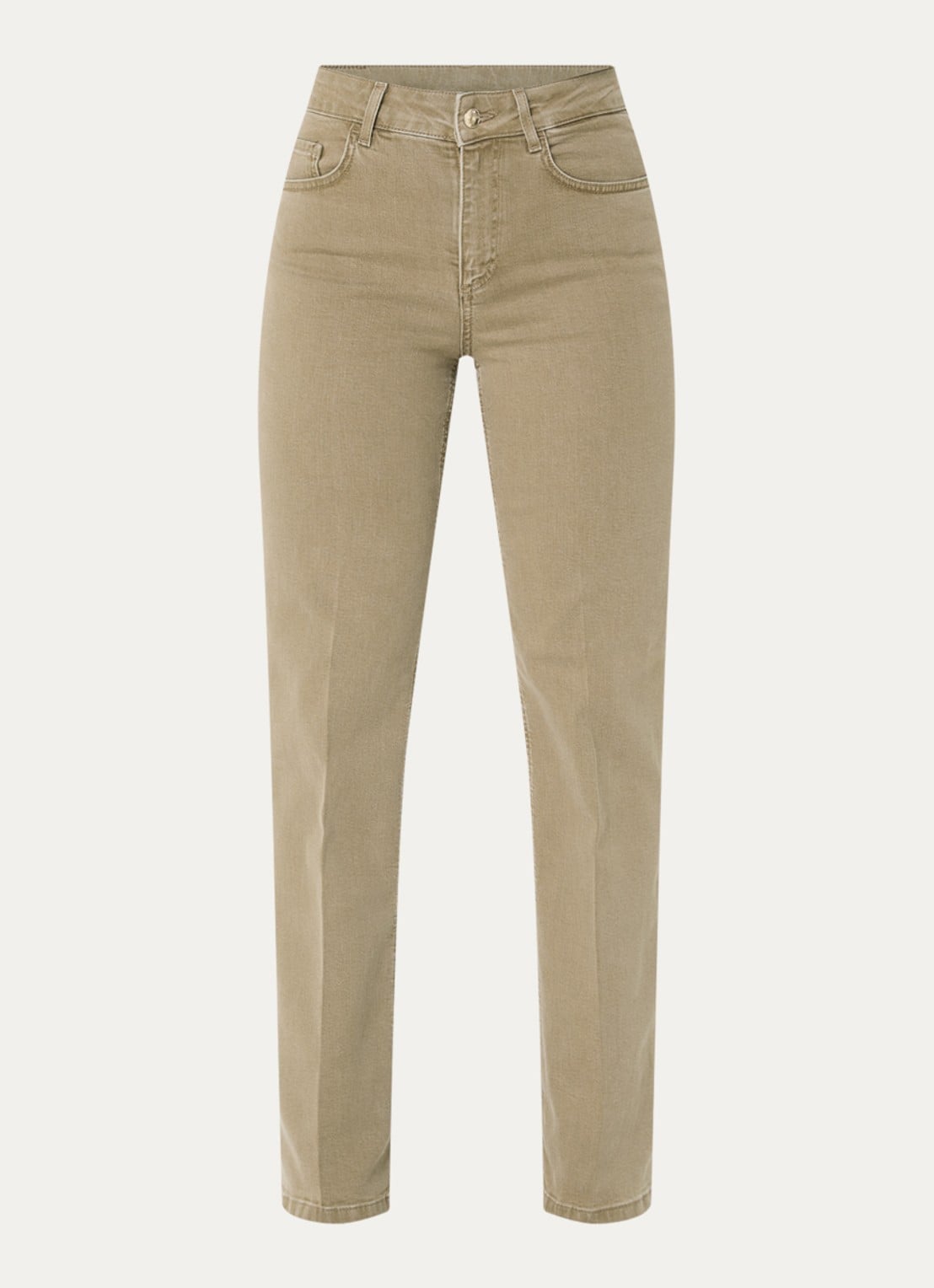 Liu Jo High waist flared fit jeans met gekleurde wassing - voorkant 4 khaki