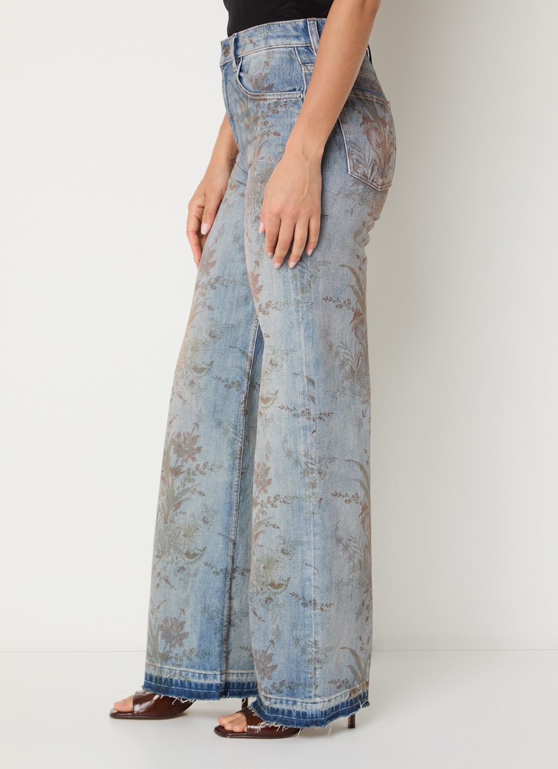 Liu Jo High waist flared fit jeans met gekleurde wassing - detail 4 indigo