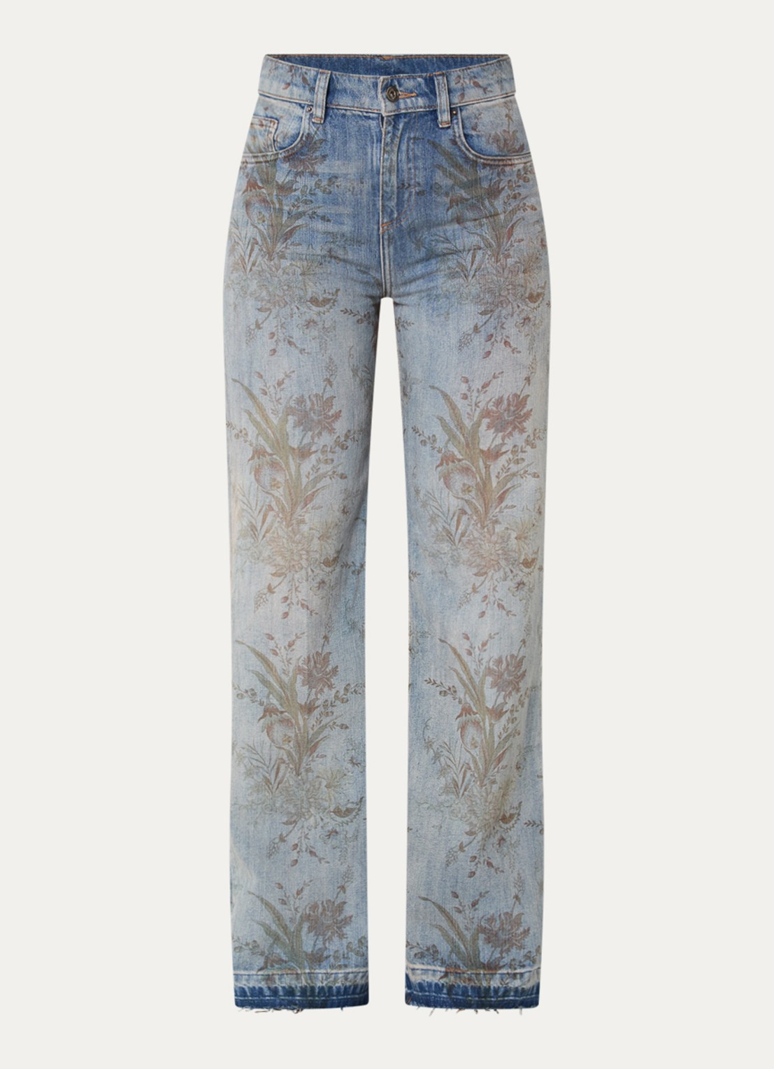 Liu Jo High waist flared fit jeans met gekleurde wassing - voorkant indigo