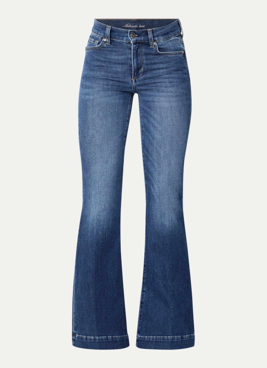 Liu Jo High waist flared fit jeans met medium wassing - voorkant 3 indigo