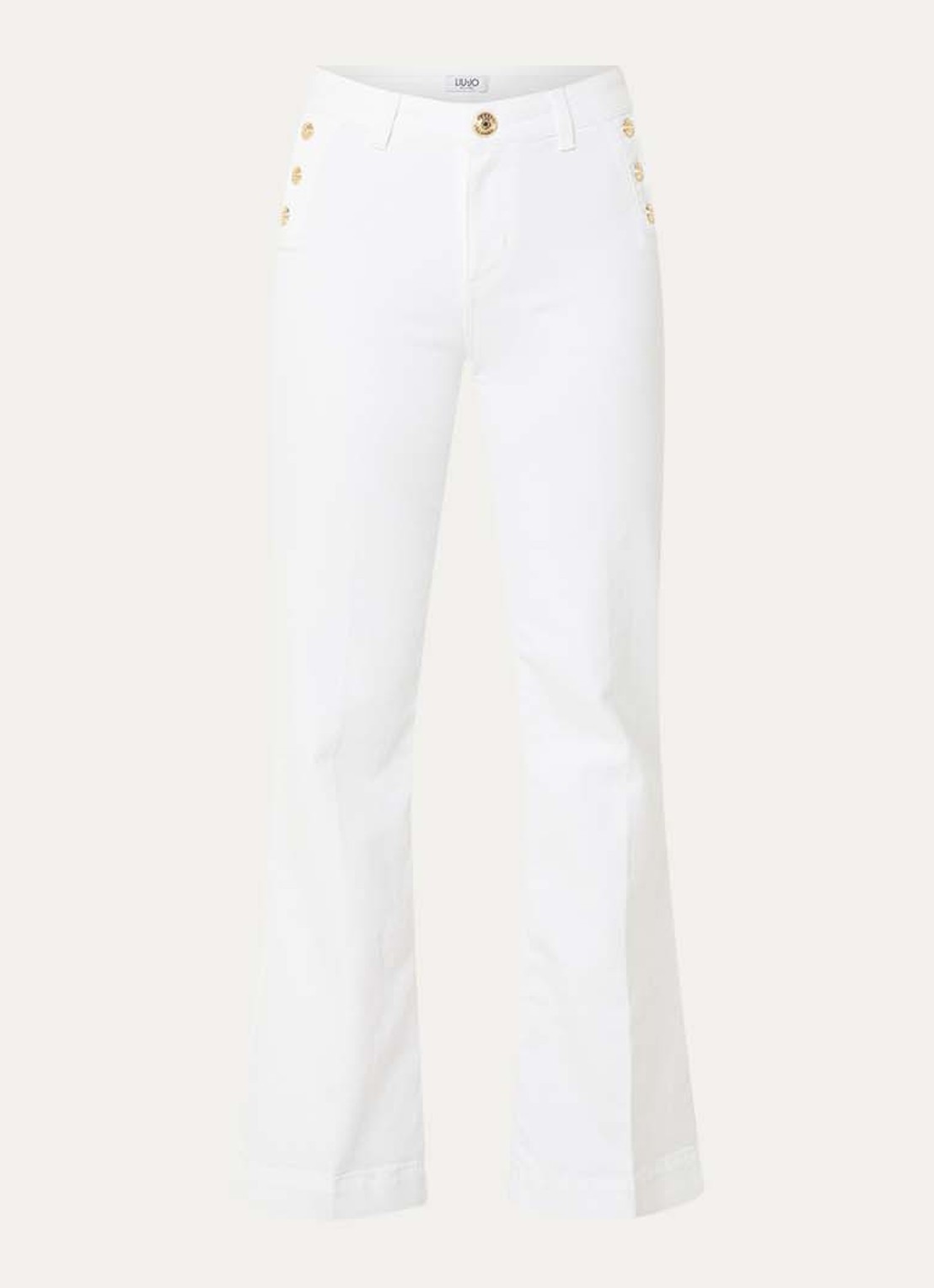 Liu Jo High waist flared jeans met gekleurde wassing - voorkant 3 wit