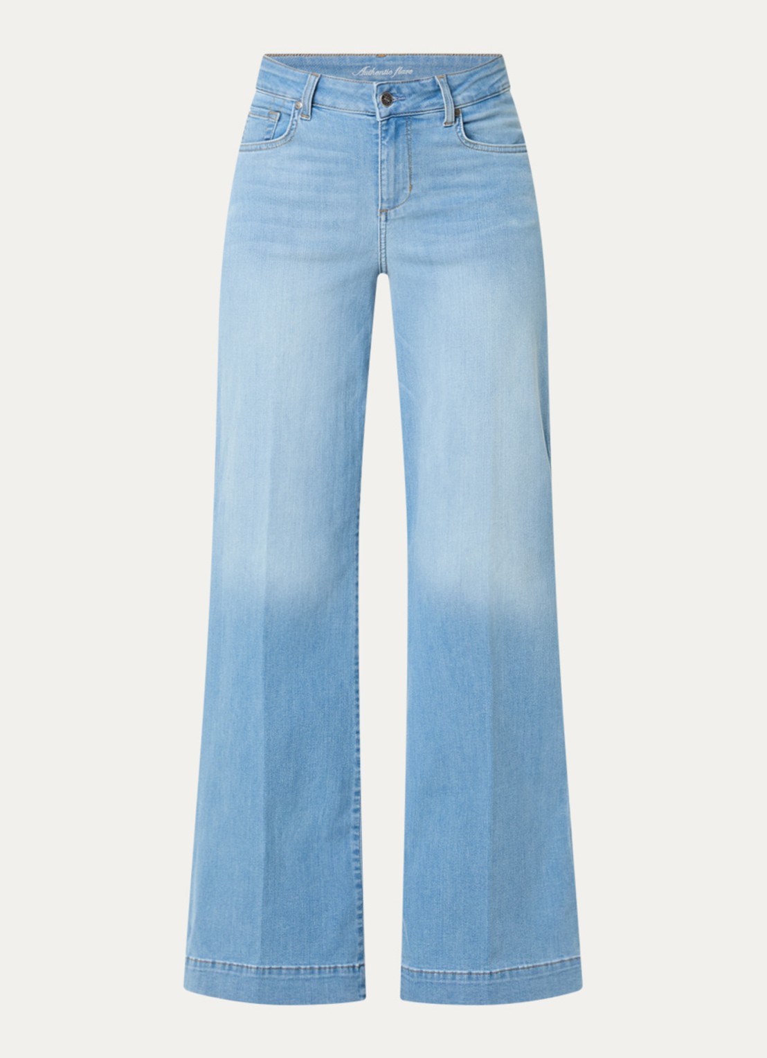 Liu Jo High waist flared jeans met medium wassing - voorkant indigo