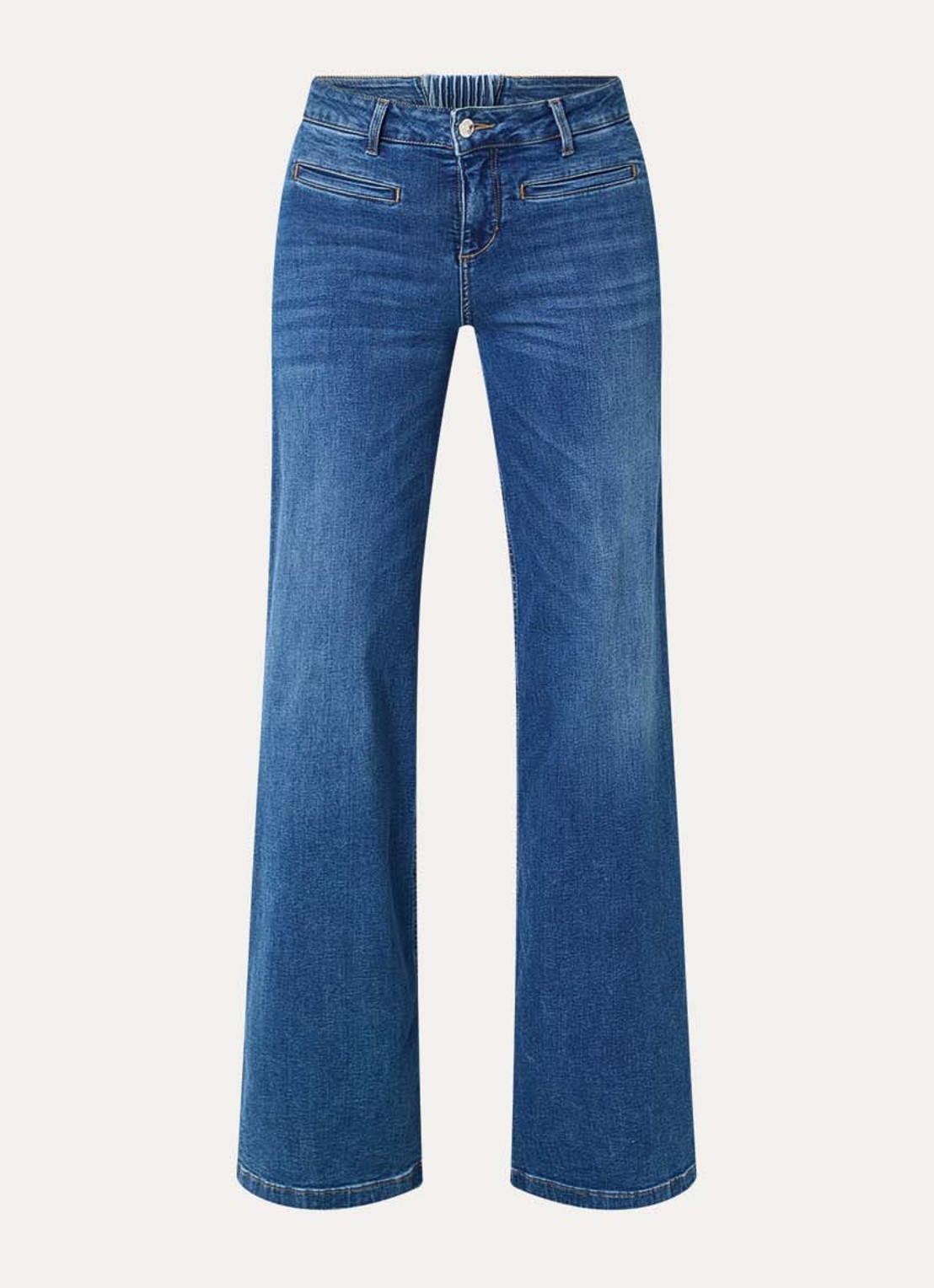 Liu Jo High waist flared jeans met medium wassing - voorkant 3 indigo