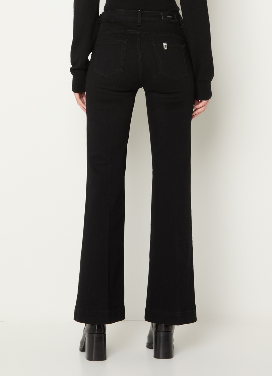 Liu Jo High waist flared jeans met steekzakken - achterkant zwart