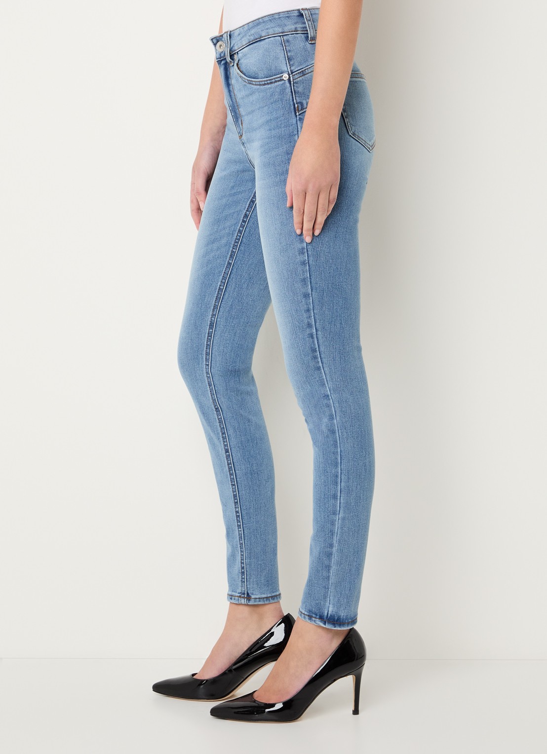 Liu Jo High waist skinny fit jeans met lichte wassing - detail 5 indigo