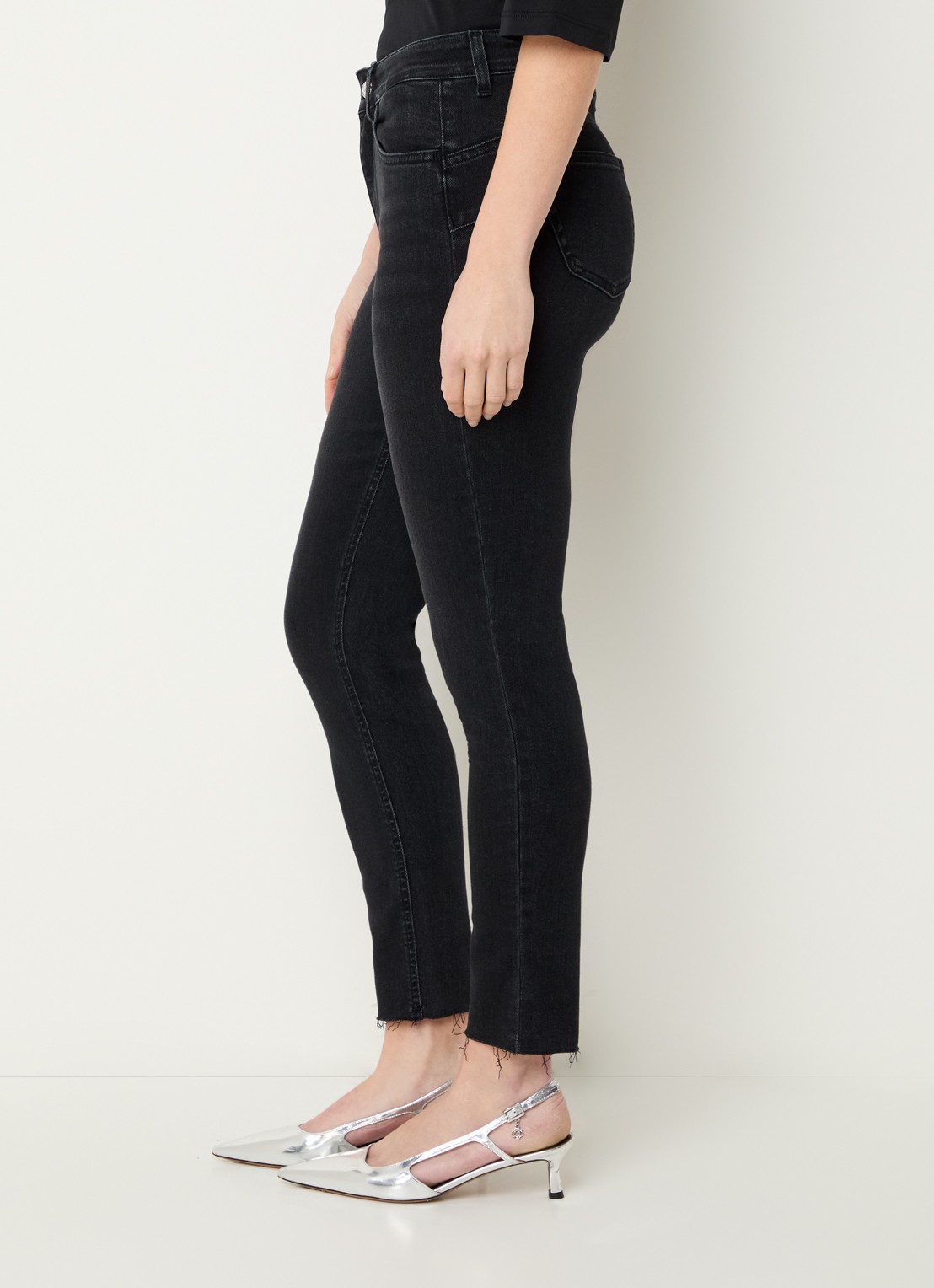 Liu Jo High waist skinny jeans  met gekleurde wassing - detail 2 zwart