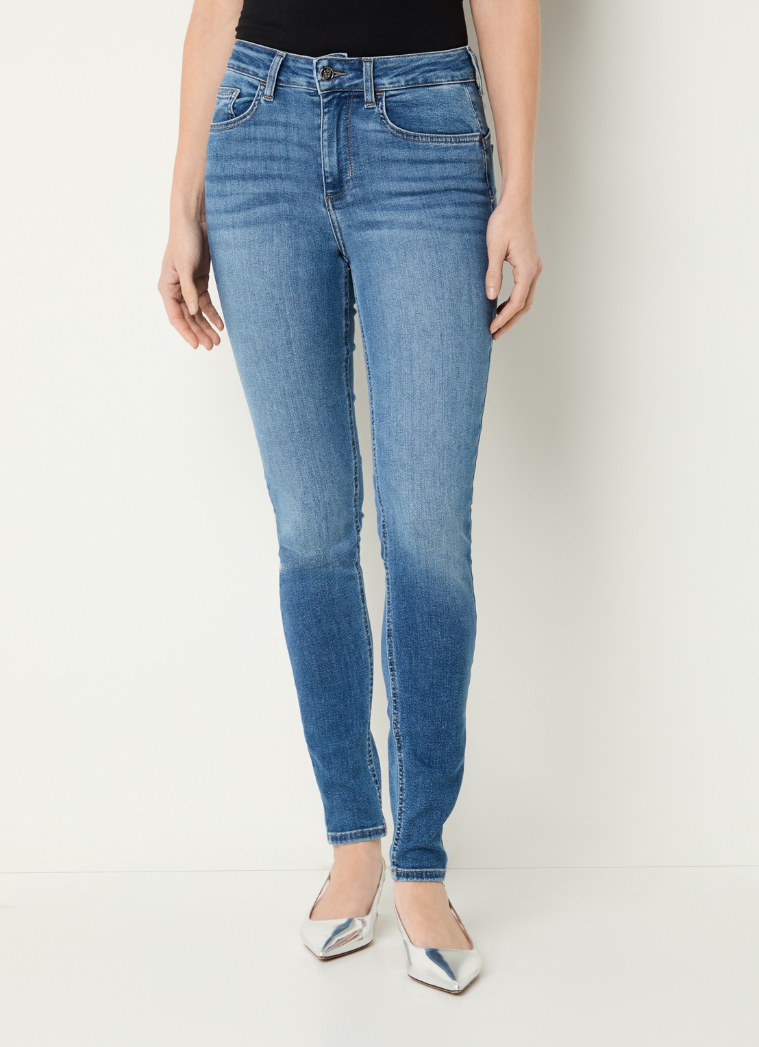 Liu Jo High waist skinny jeans met strass  - detail 4 indigo