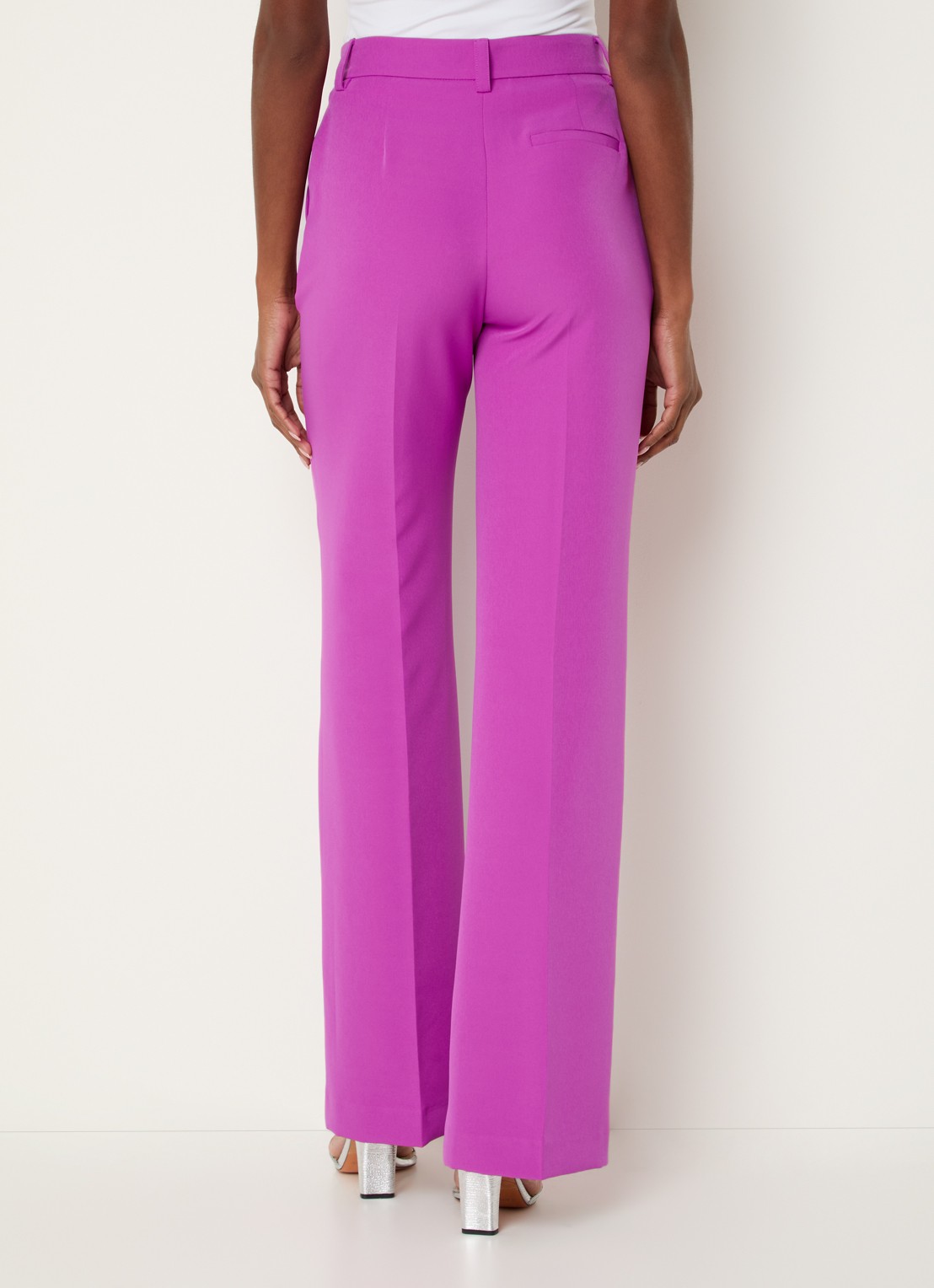 Liu Jo High waist straight fit pantalon met steekzakken - achterkant violet