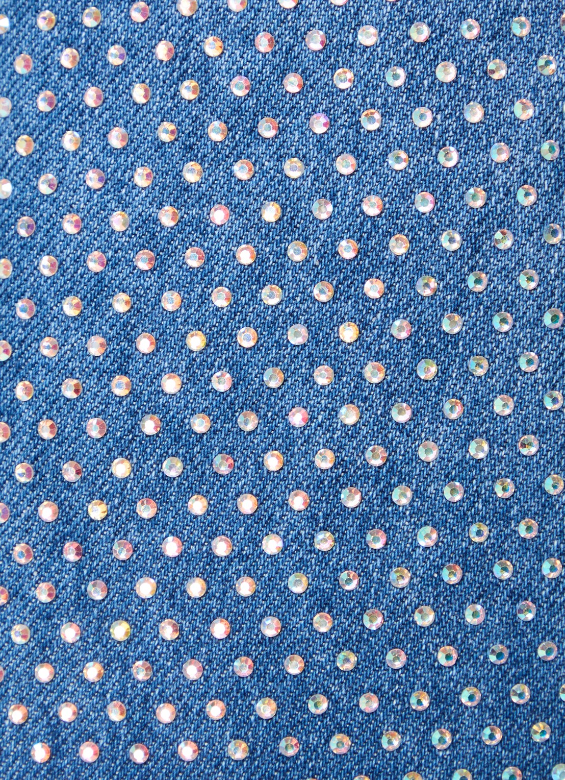Liu Jo High waist wide fit cargobroek van denim met strass - detail 6 indigo