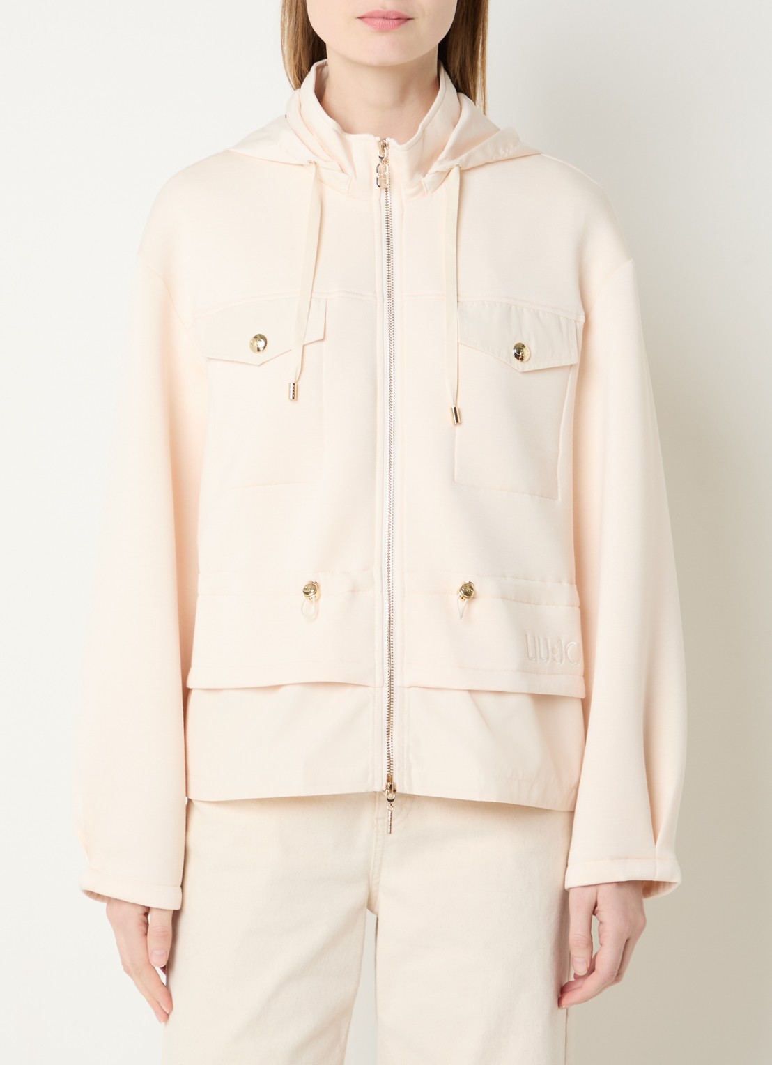 Liu Jo Jack met capuchon en klepzakken - detail 4 creme