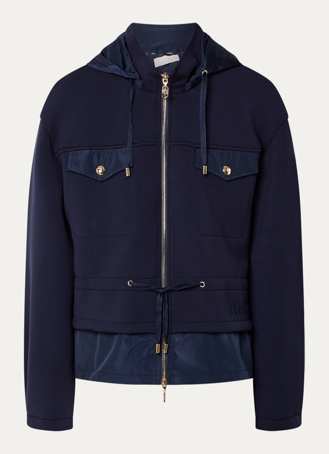 Liu Jo Jack met capuchon en klepzakken - voorkant 2 donkerblauw