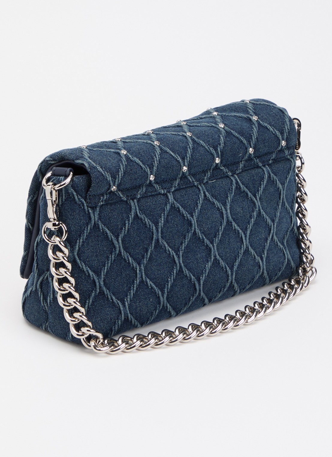 Liu Jo La puffy schoudertas van denim met afneembare schouderriem  - achterkant 5 indigo