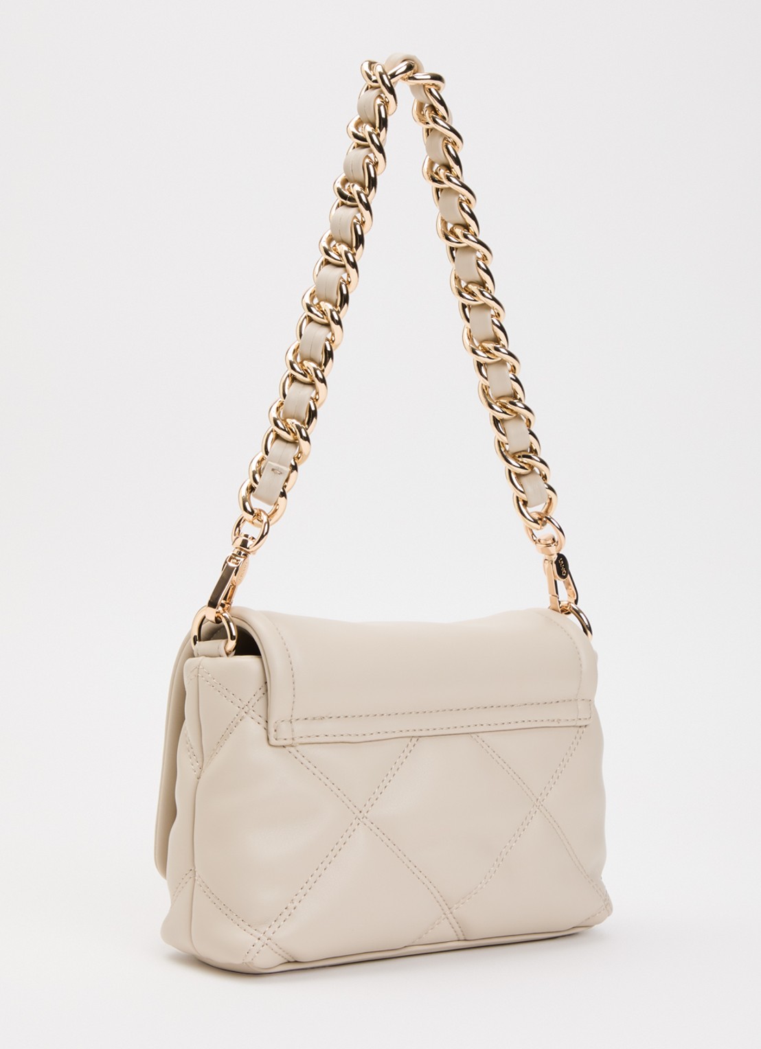 Liu Jo LaPuffy Small schoudertas met afneembare schouderriem - achterkant creme