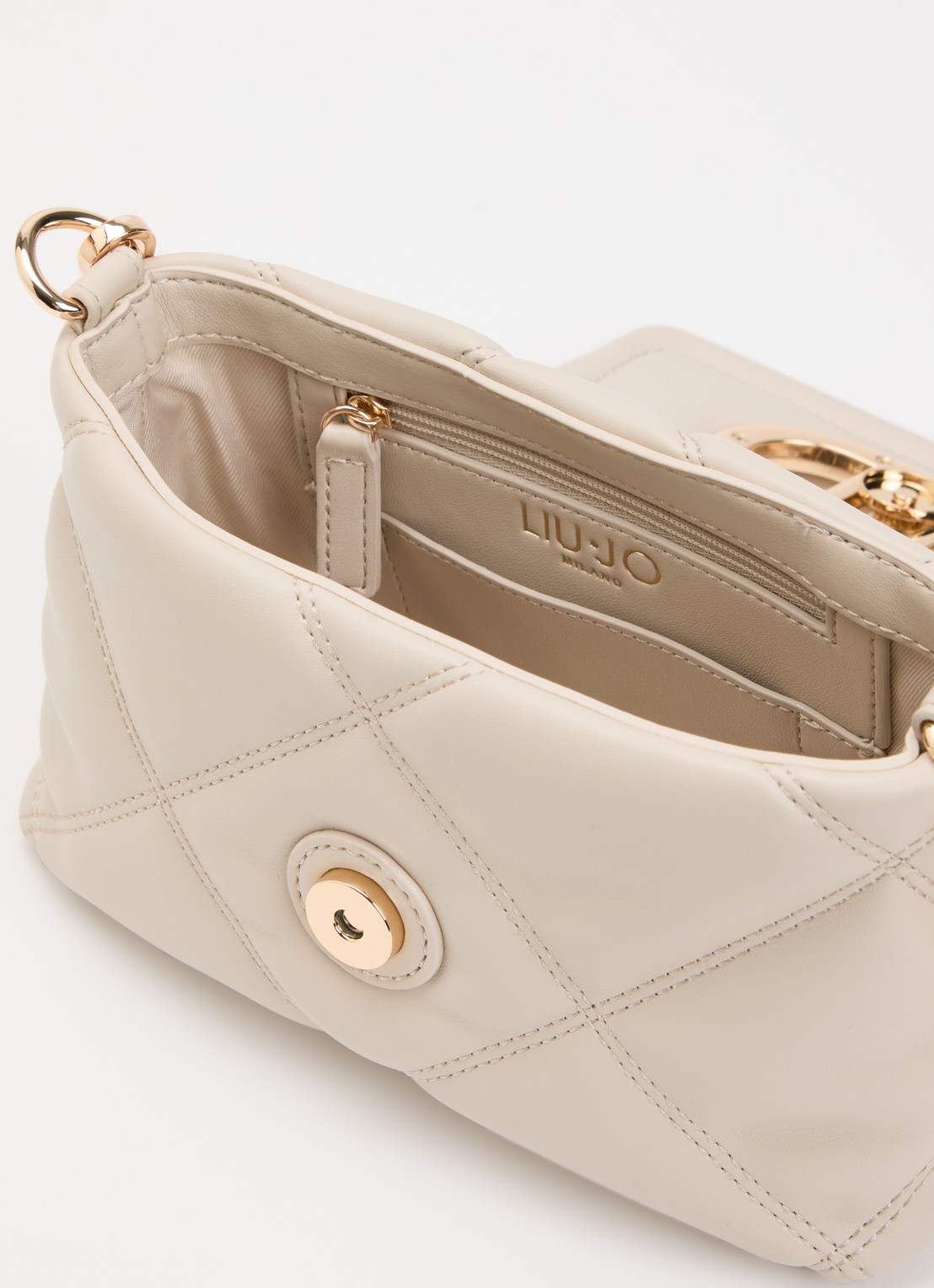 Liu Jo LaPuffy Small schoudertas met afneembare schouderriem - detail 3 creme