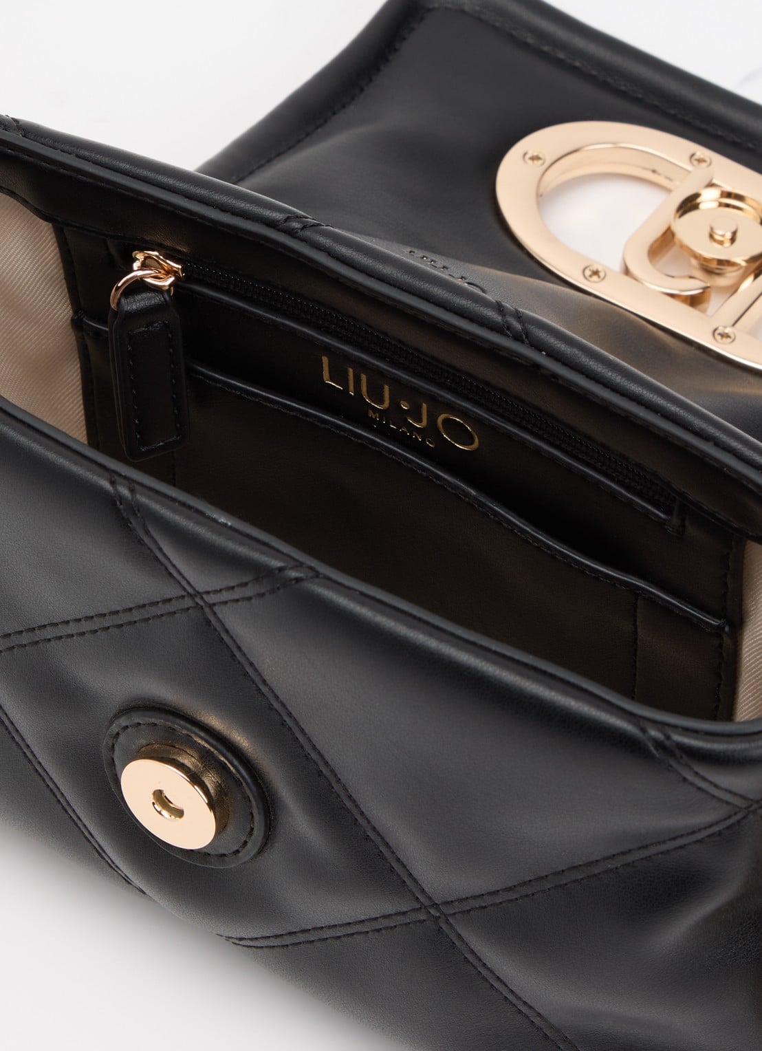 Liu Jo LaPuffy Small schoudertas met afneembare schouderriem - detail 3 zwart