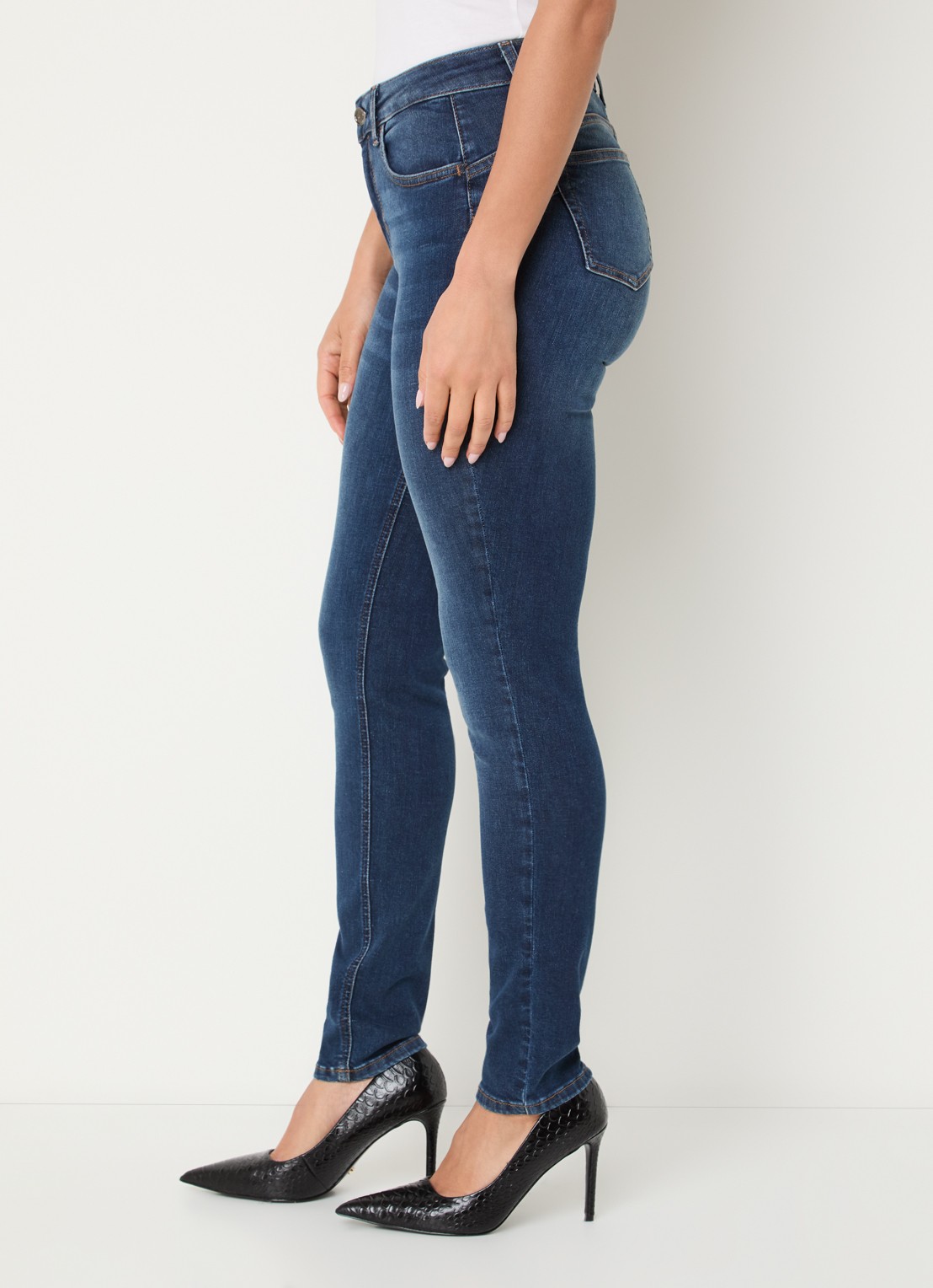 Liu Jo Low waist skinny fit jeans met medium wassing - detail 3 indigo