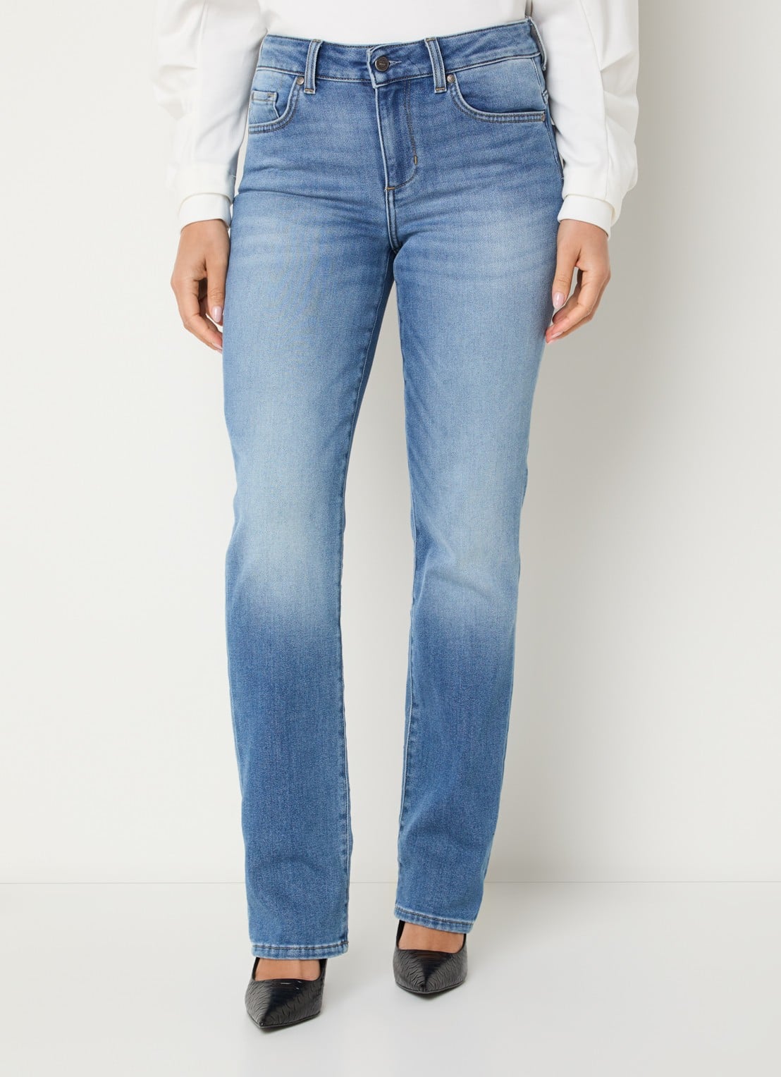Liu Jo Low waist skinny jeans met lichte wassing - detail 4 indigo