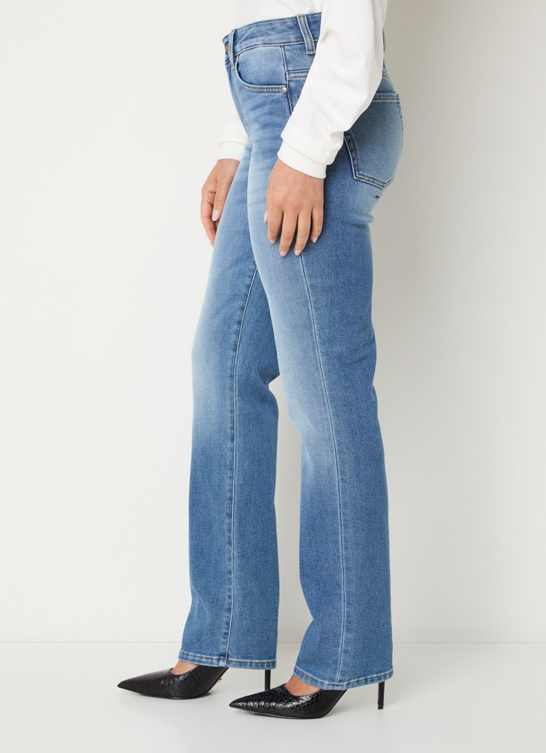 Liu Jo Low waist skinny jeans met lichte wassing - detail 5 indigo