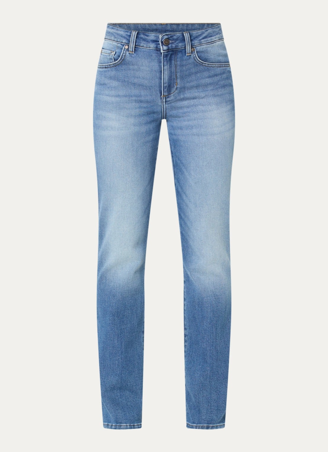 Liu Jo Low waist skinny jeans met lichte wassing - voorkant 2 indigo