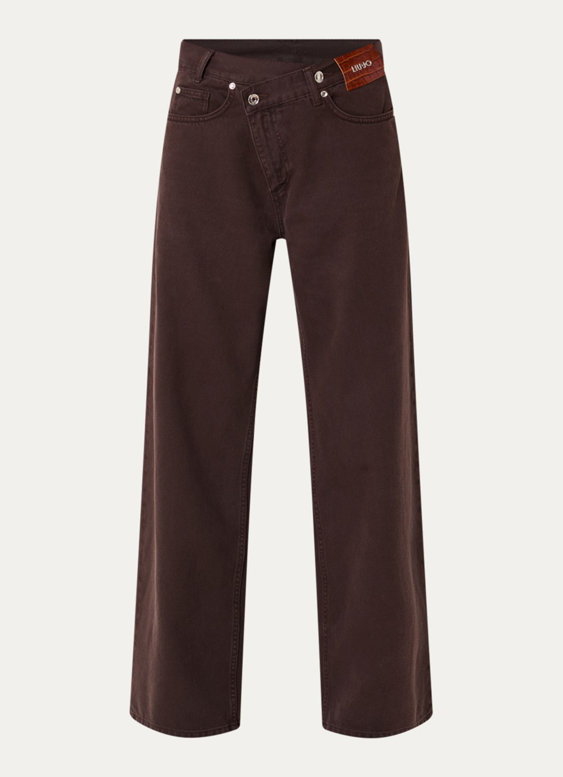 Liu Jo Low waist straight fit jeans met gekleurde wassing - voorkant 3 donkerbruin