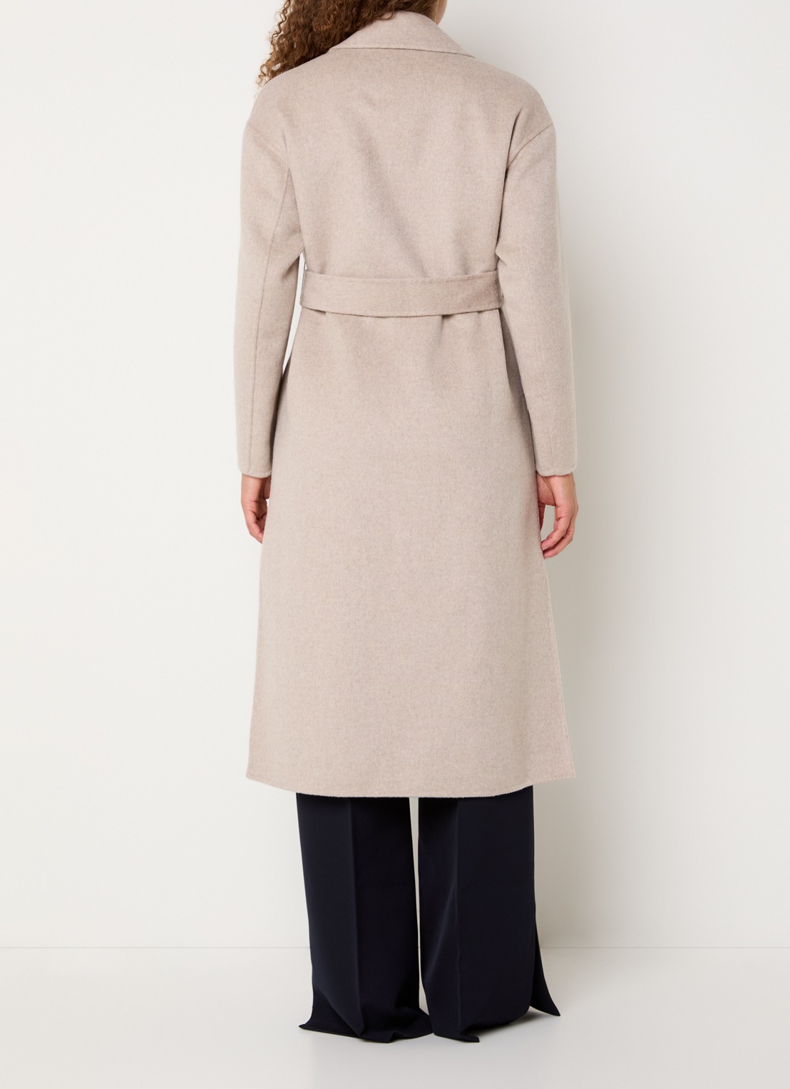 Liu Jo Mantel in wolblend met ceintuur - achterkant 6 beige